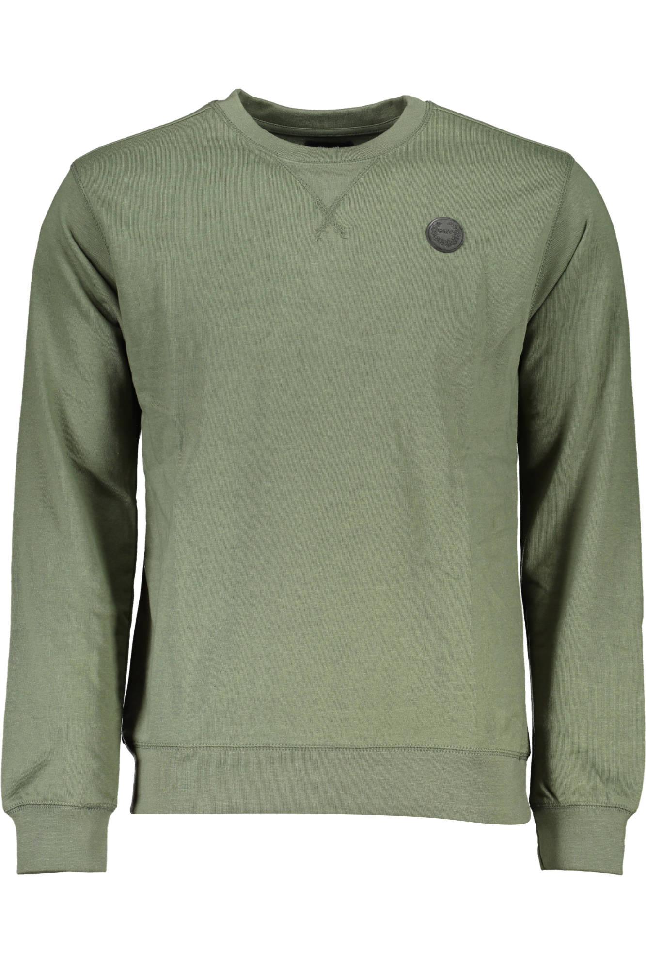 GIAN MARCO VENTURI MEN'S GREEN SWEATSHIRT WITHOUT ZIP