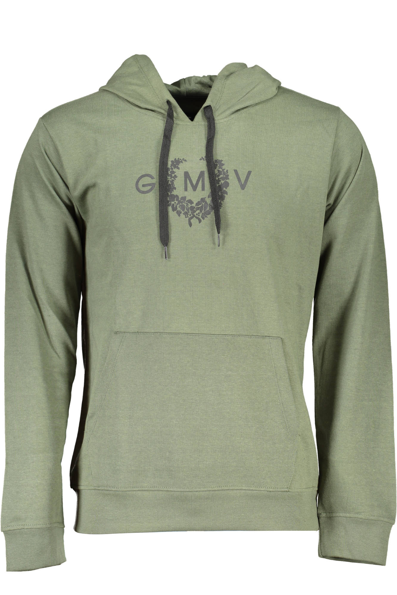 GIAN MARCO VENTURI MEN'S GREEN SWEATSHIRT WITHOUT ZIP