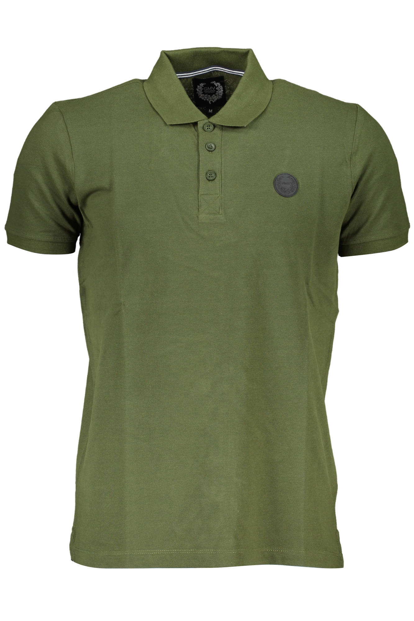 GIAN MARCO VENTURI MEN'S GREEN SHORT SLEEVED POLO SHIRT