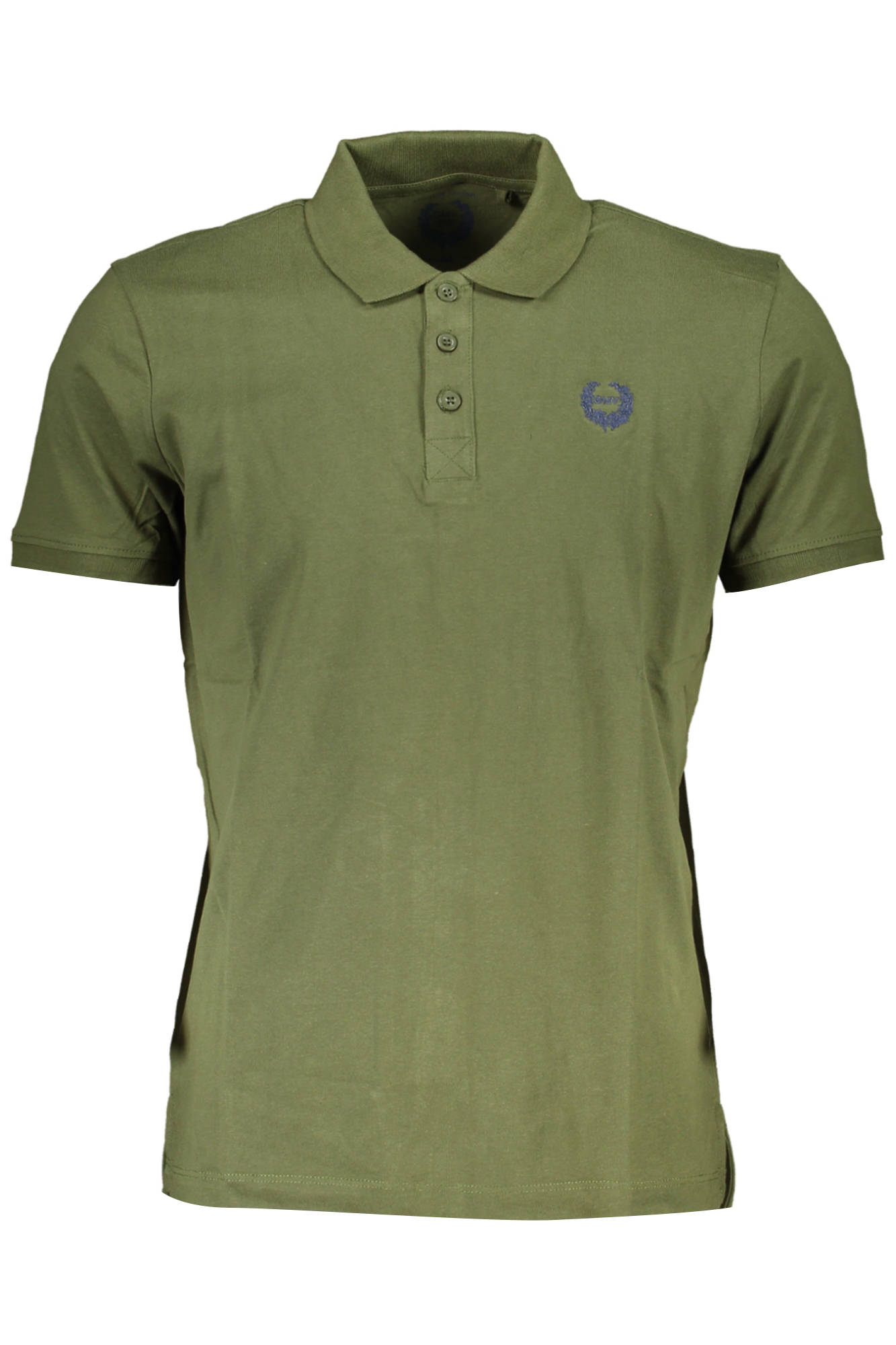 GIAN MARCO VENTURI MEN'S GREEN SHORT SLEEVED POLO SHIRT