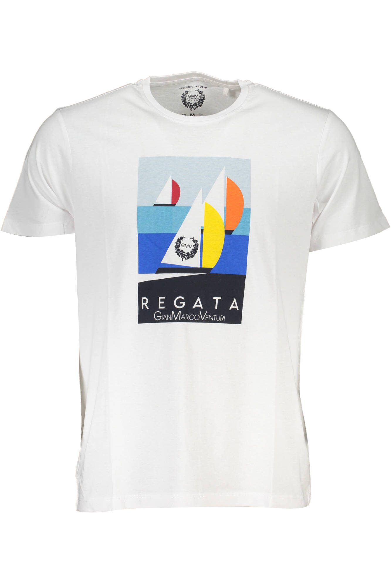 GIAN MARCO VENTURI MEN'S SHORT SLEEVE T-SHIRT WHITE