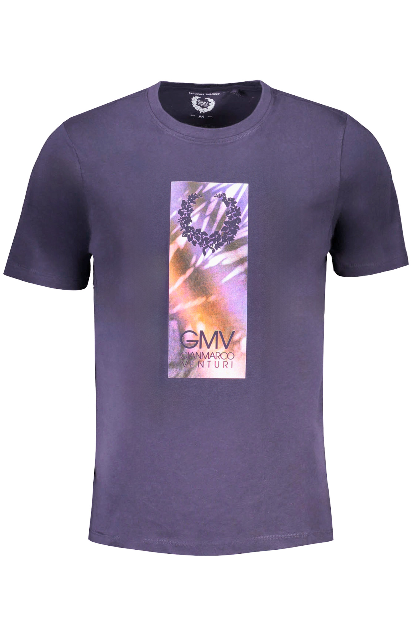 GIAN MARCO VENTURI MEN'S SHORT SLEEVED T-SHIRT BLUE