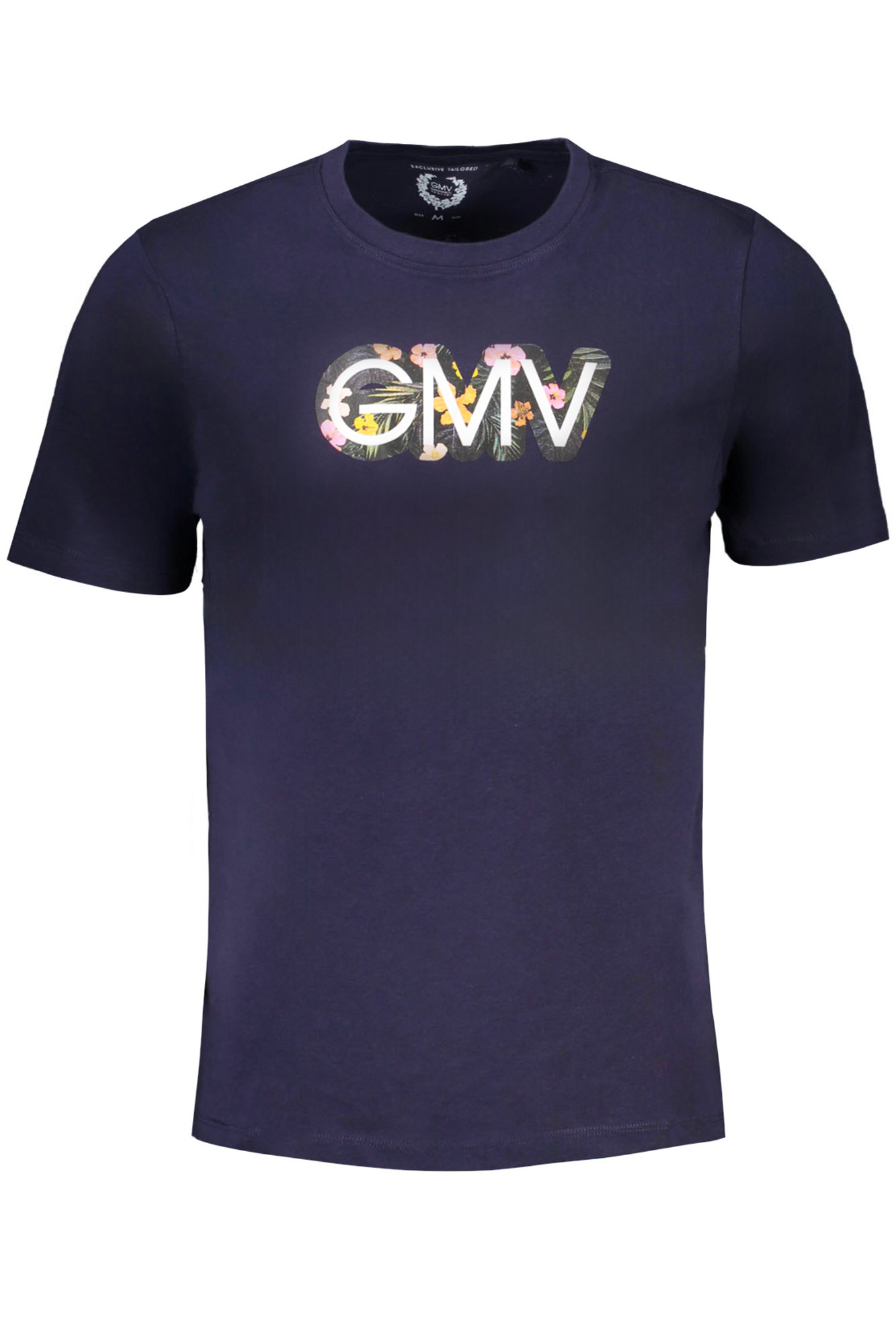 GIAN MARCO VENTURI MEN'S SHORT SLEEVED T-SHIRT BLUE