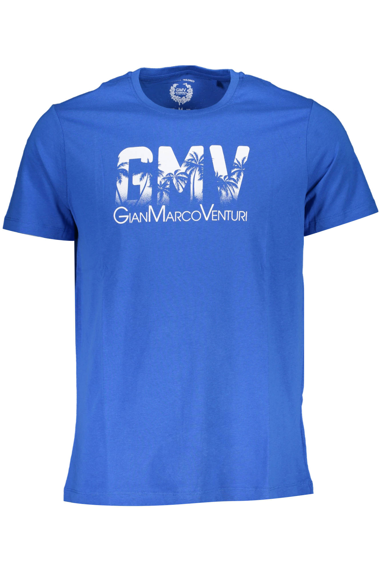 GIAN MARCO VENTURI MEN'S SHORT SLEEVED T-SHIRT BLUE