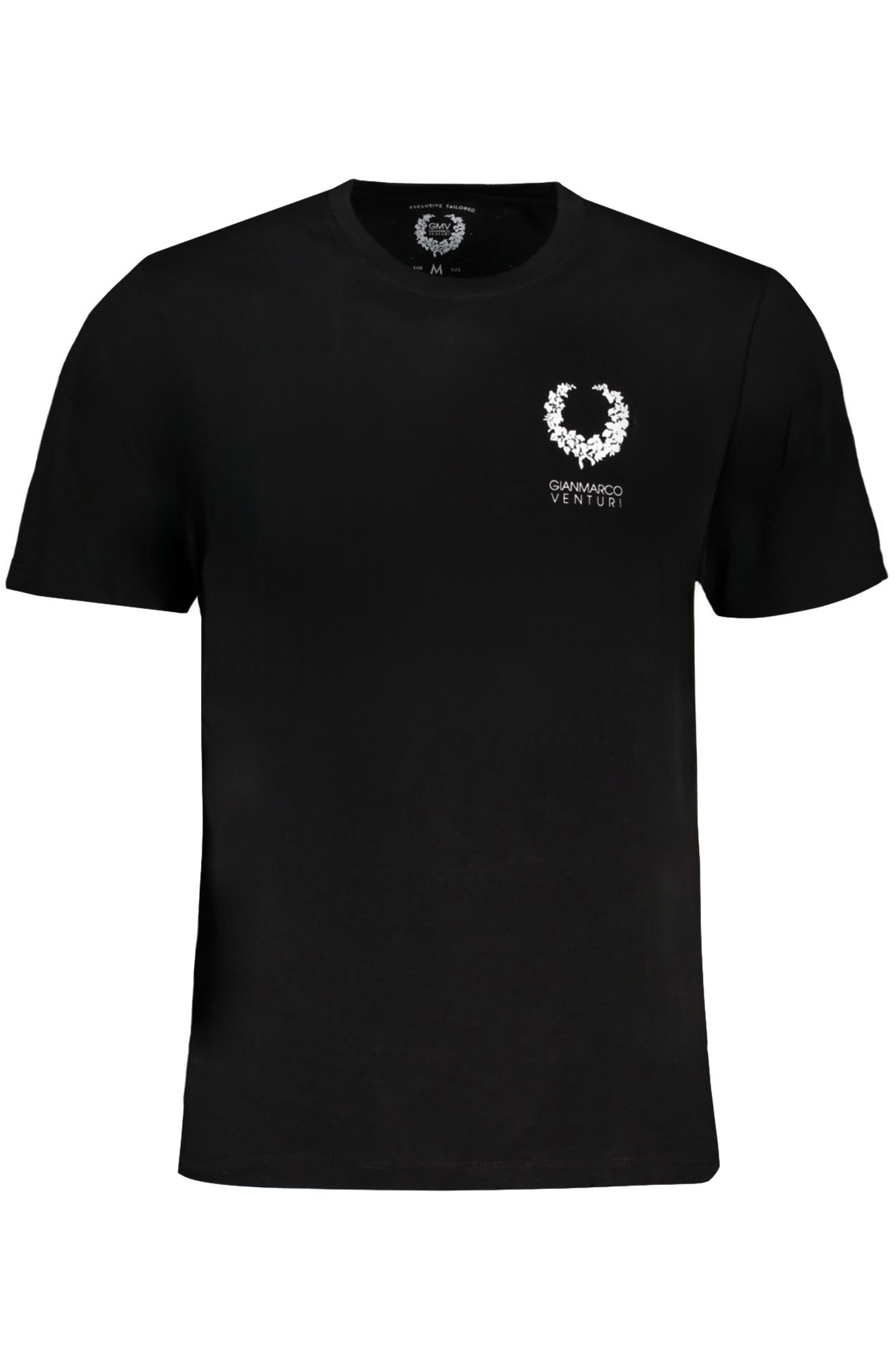 GIAN MARCO VENTURI MEN'S SHORT SLEEVED T-SHIRT BLACK