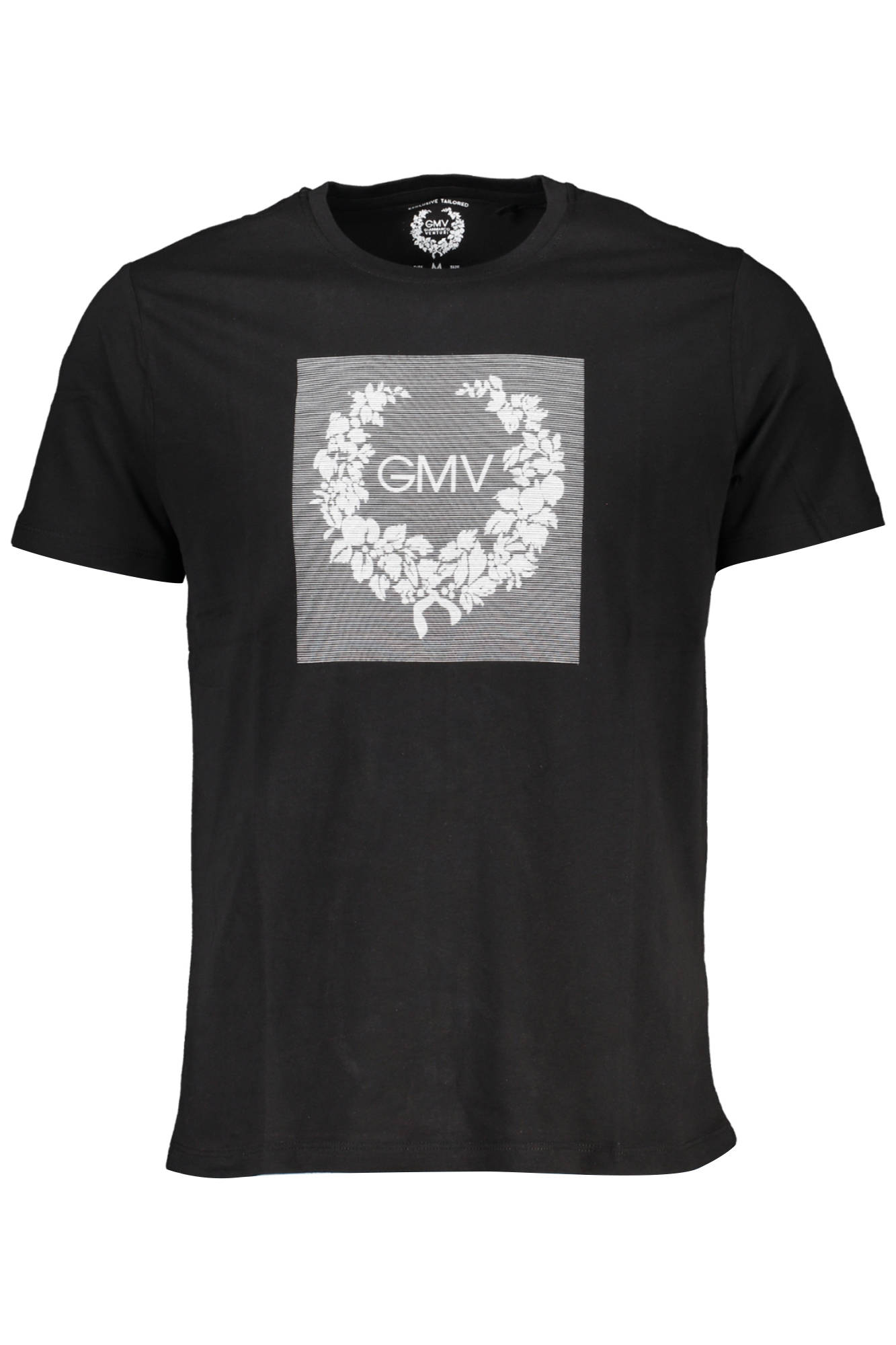 GIAN MARCO VENTURI BLACK MAN SHORT SLEEVE T-SHIRT