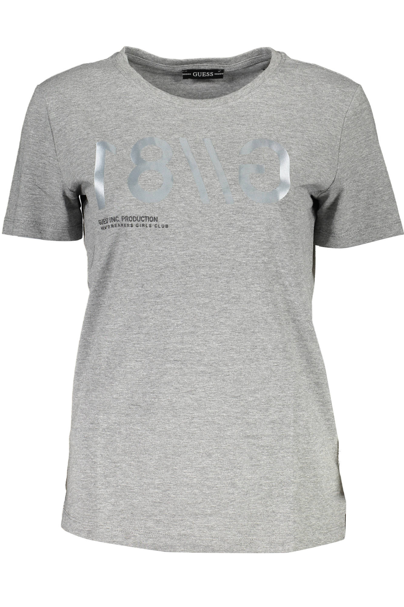 GUESS JEANS WOMEN'S SHORT SLEEVE T-SHIRT GRAY