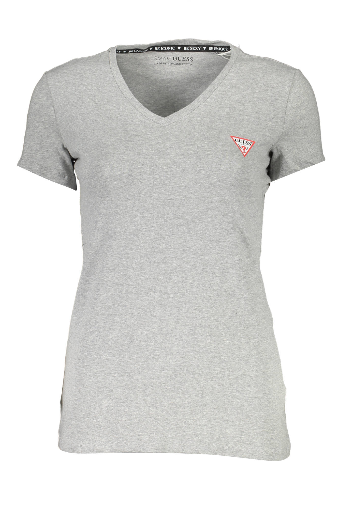 GUESS JEANS WOMEN'S SHORT SLEEVE T-SHIRT GRAY