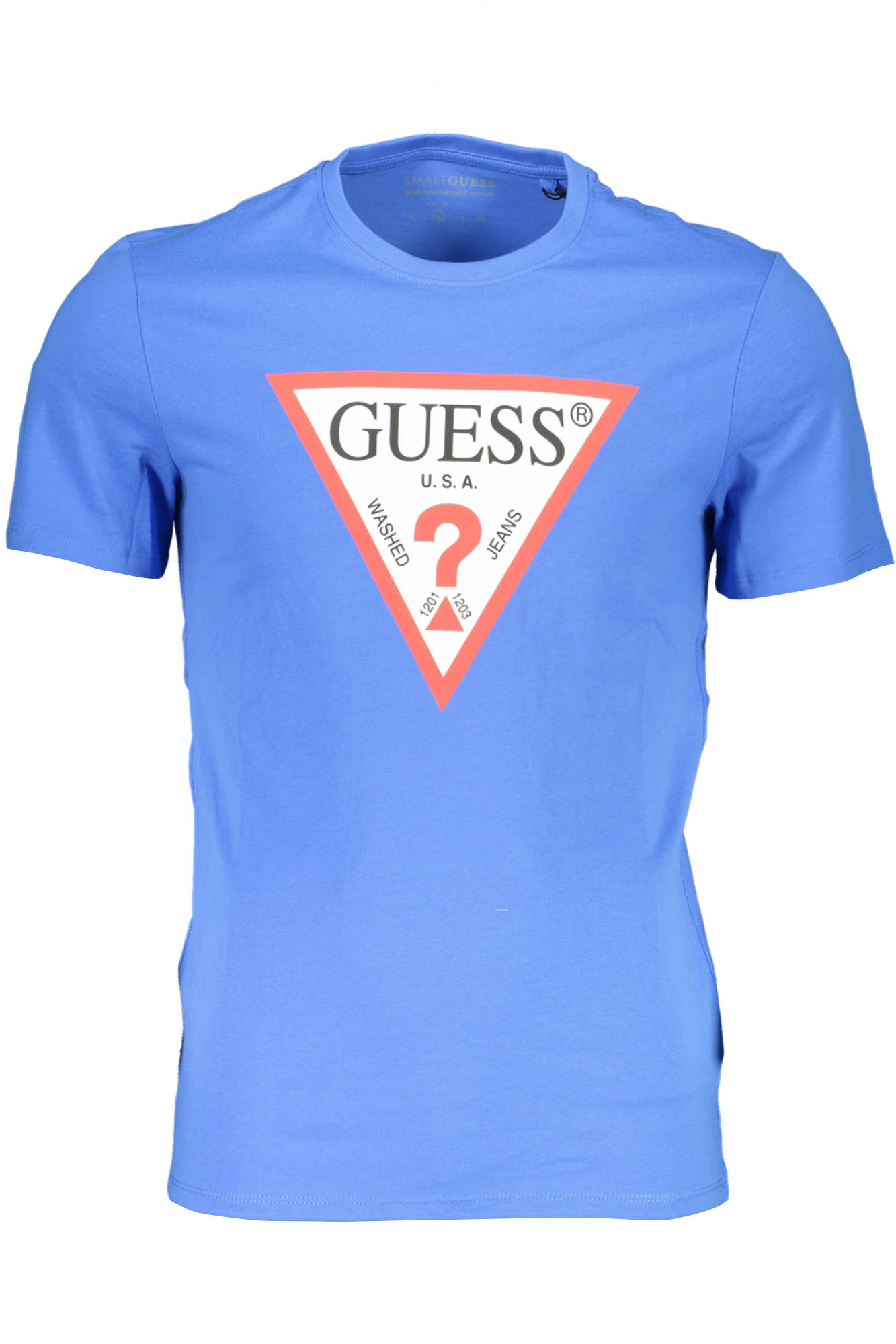 GUESS JEANS MEN'S SHORT SLEEVE T-SHIRT BLUE