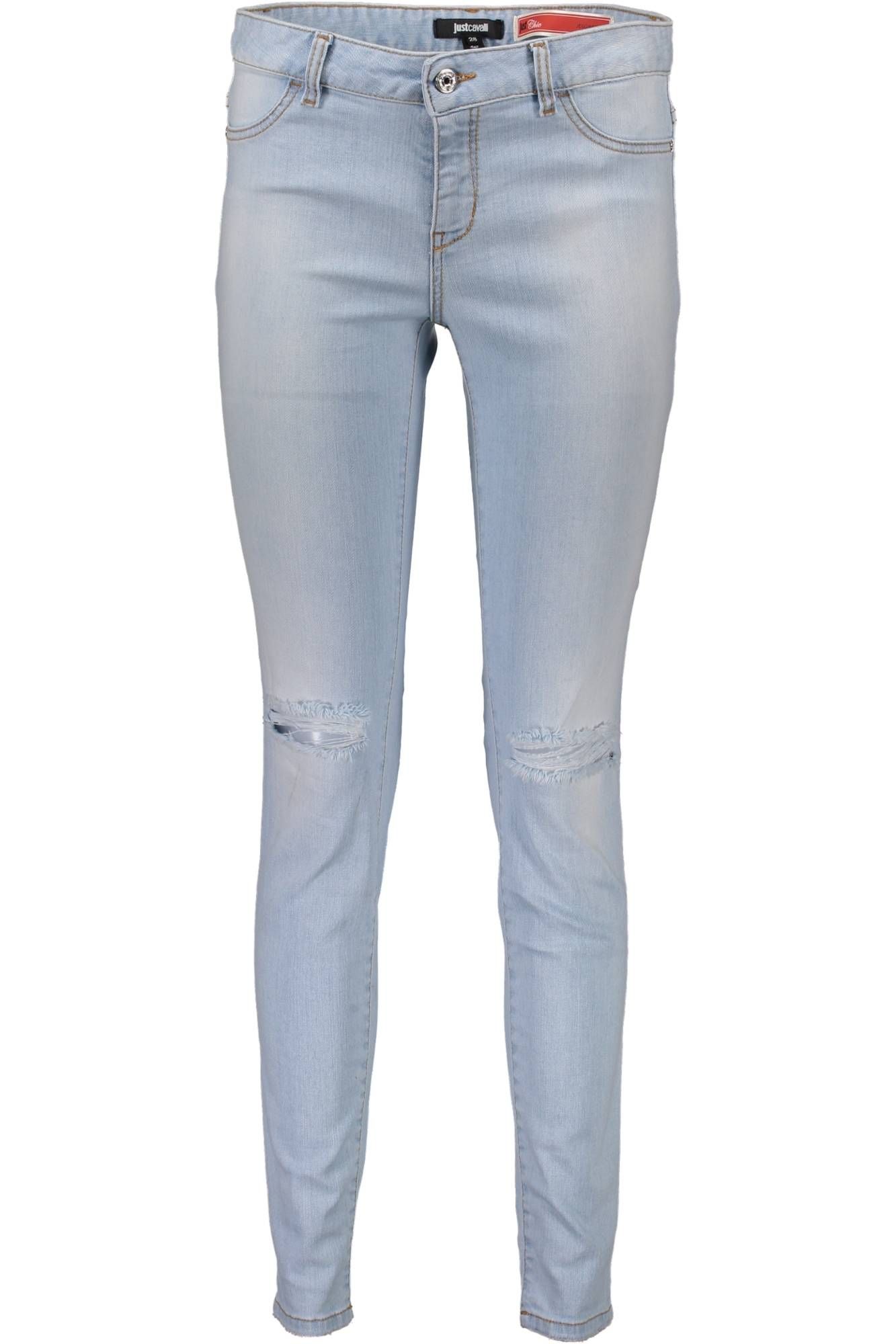 JUST CAVALLI JEANS DENIM WOMAN LIGHT BLUE JUST CAVALLI
