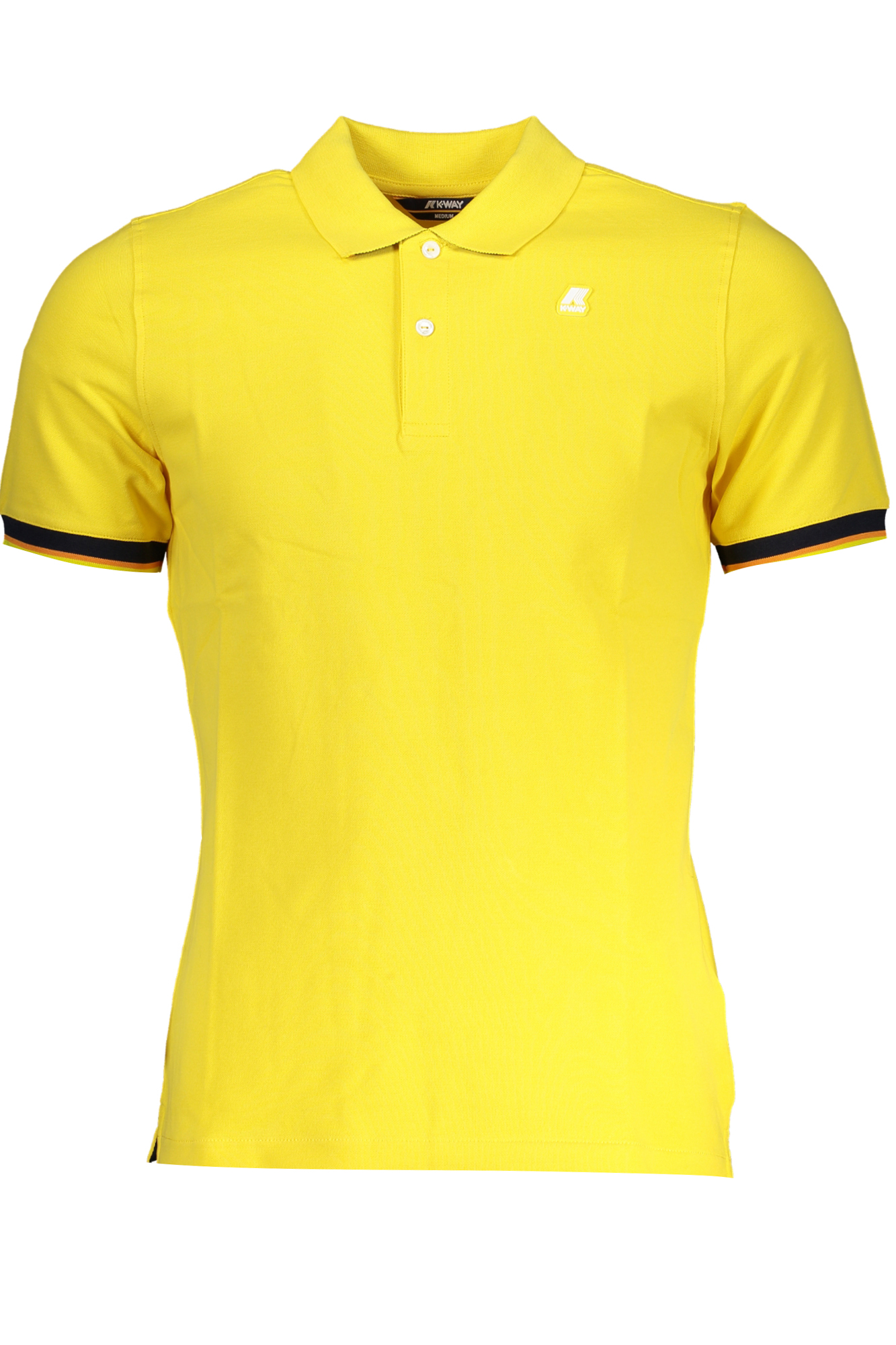 K-WAY YELLOW MEN'S SHORT SLEEVED POLO SHIRT