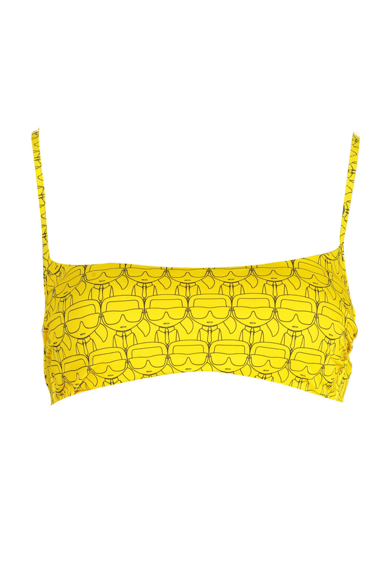KARL LAGERFELD BEACHWEAR TOP WOMEN'S COSTUME YELLOW