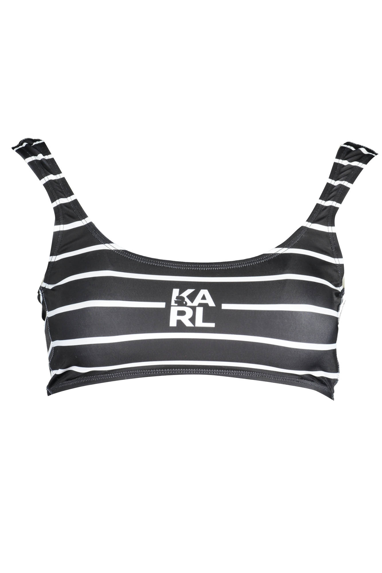 KARL LAGERFELD BEACHWEAR TOP WOMEN'S COSTUME BLACK