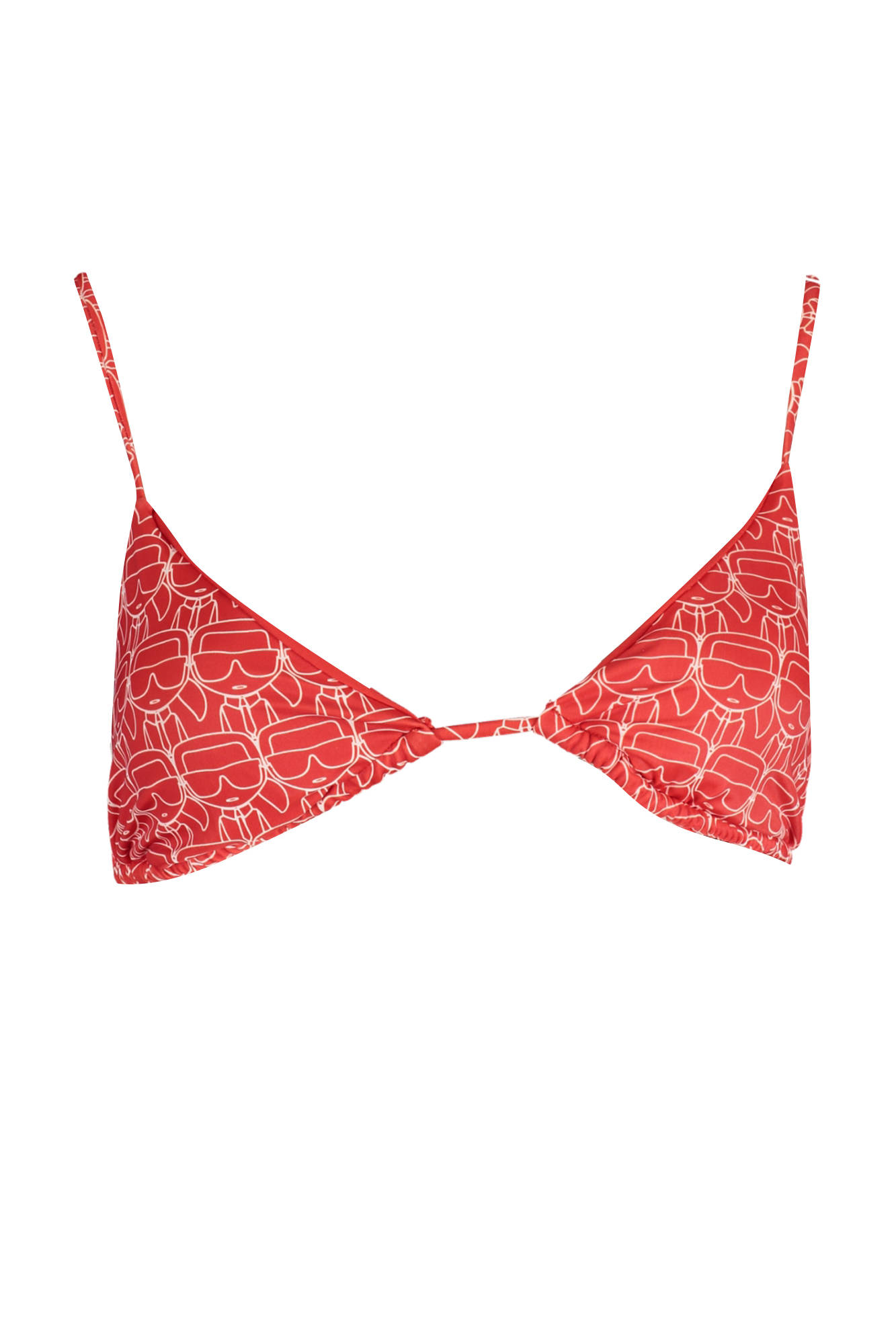 KARL LAGERFELD BEACHWEAR TOP WOMEN'S COSTUME RED