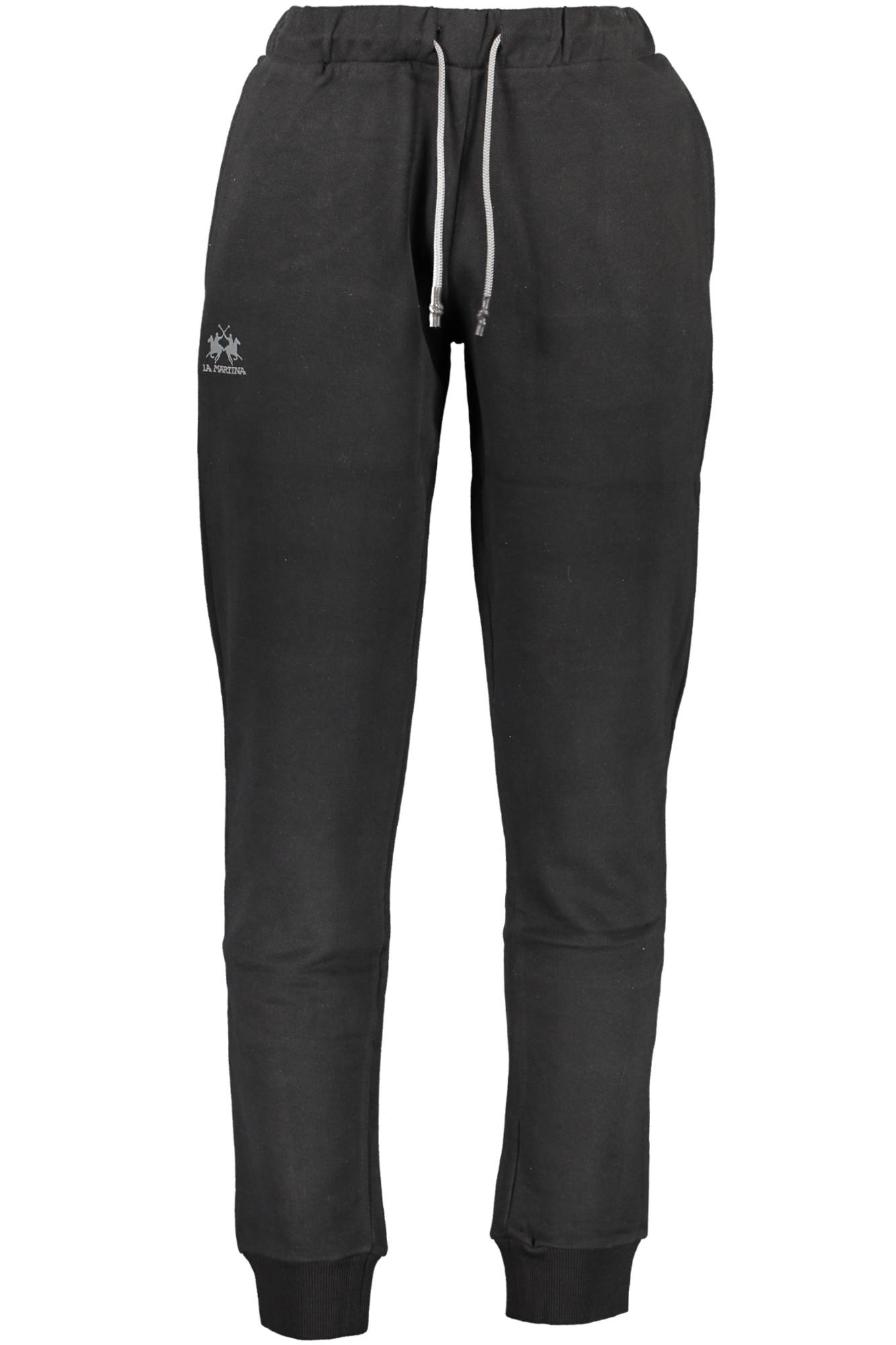 LA MARTINA BLACK MEN'S TROUSERS