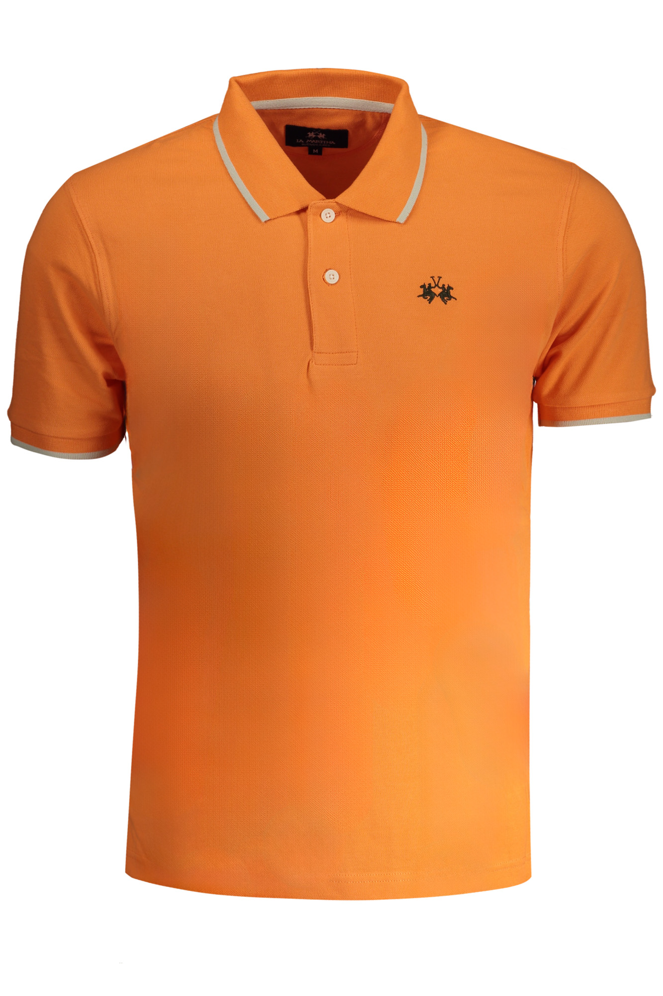 LA MARTINA MEN'S ORANGE SHORT SLEEVED POLO SHIRT