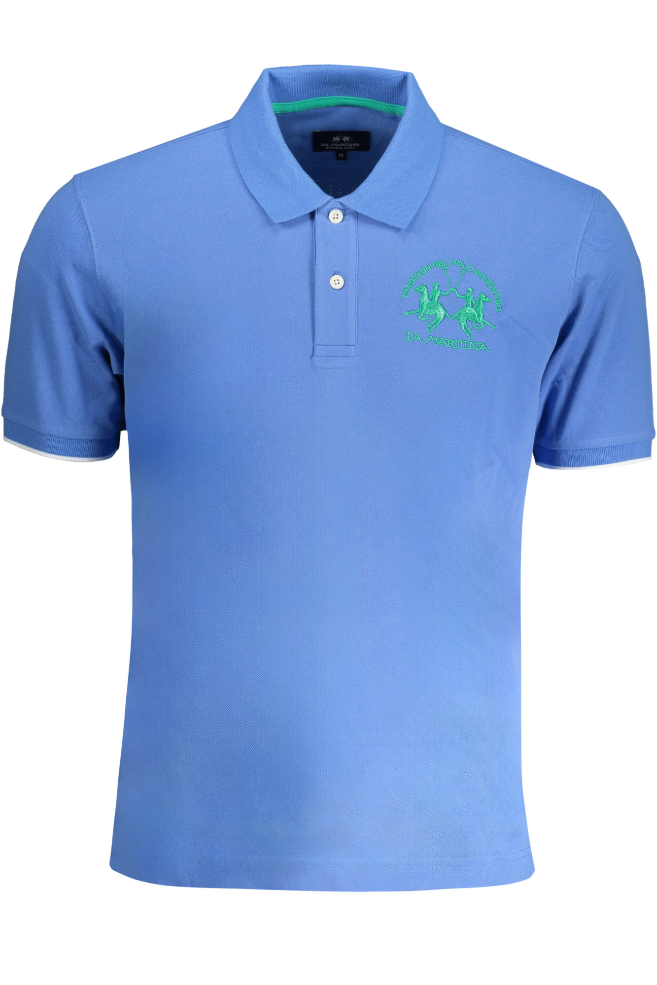 LA MARTINA MEN'S BLUE SHORT SLEEVED POLO SHIRT