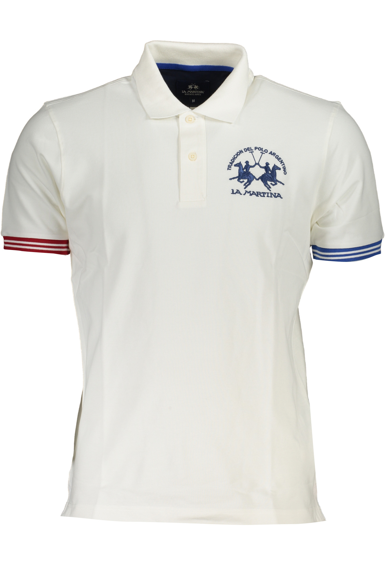 LA MARTINA MEN'S WHITE SHORT SLEEVE POLO SHIRT