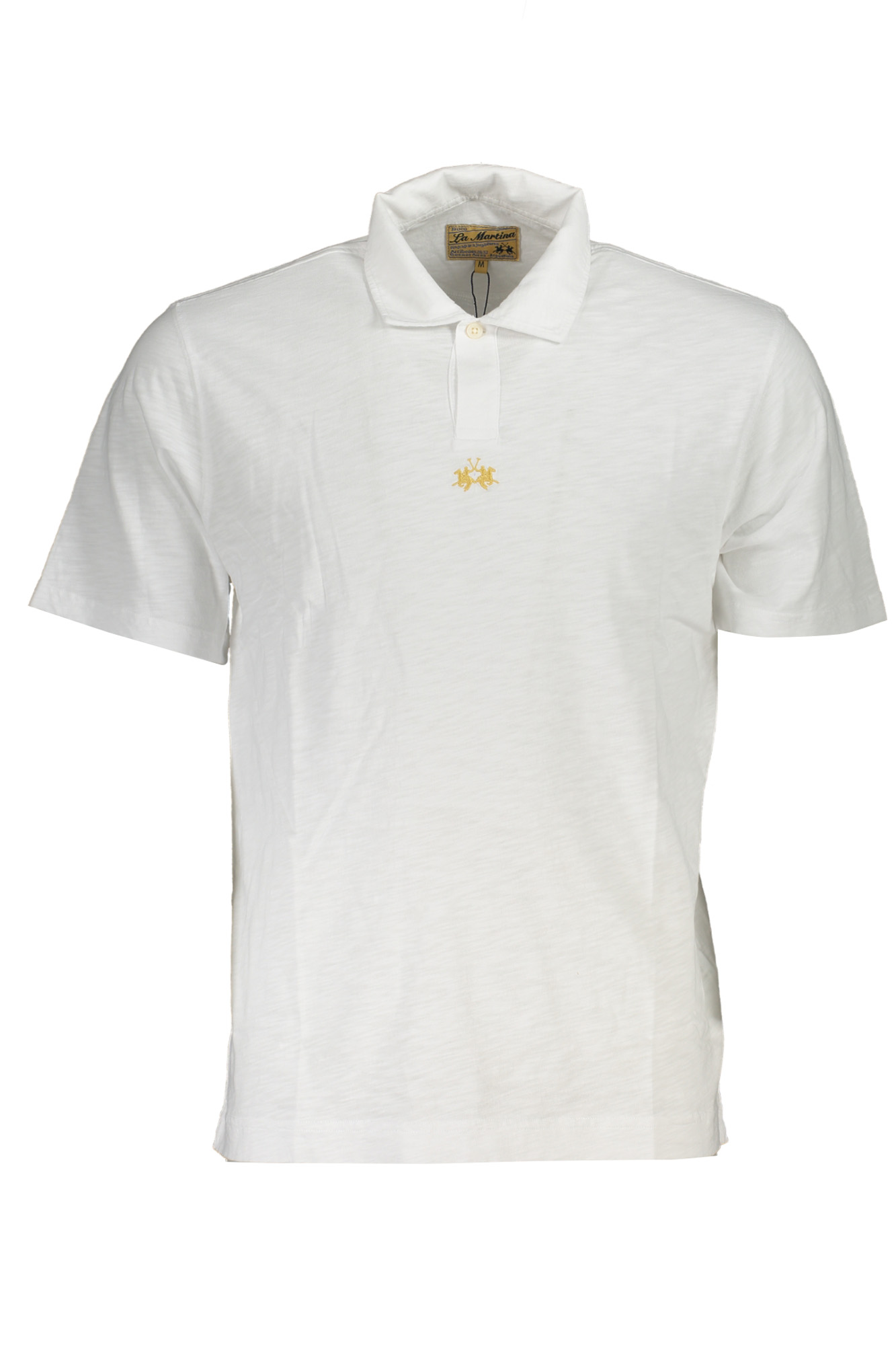 LA MARTINA MEN'S WHITE SHORT SLEEVED POLO SHIRT