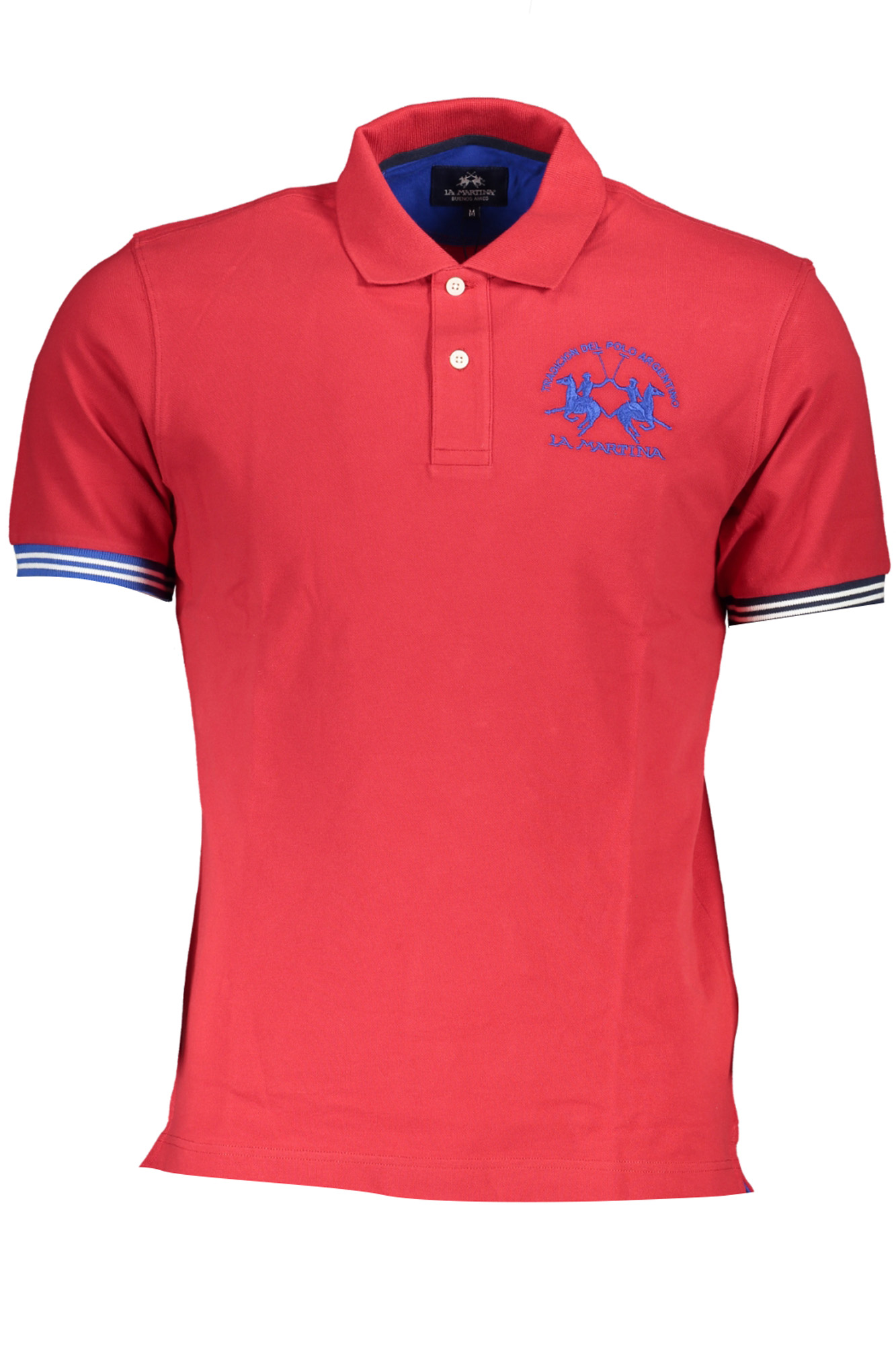 LA MARTINA MEN'S RED SHORT SLEEVED POLO SHIRT