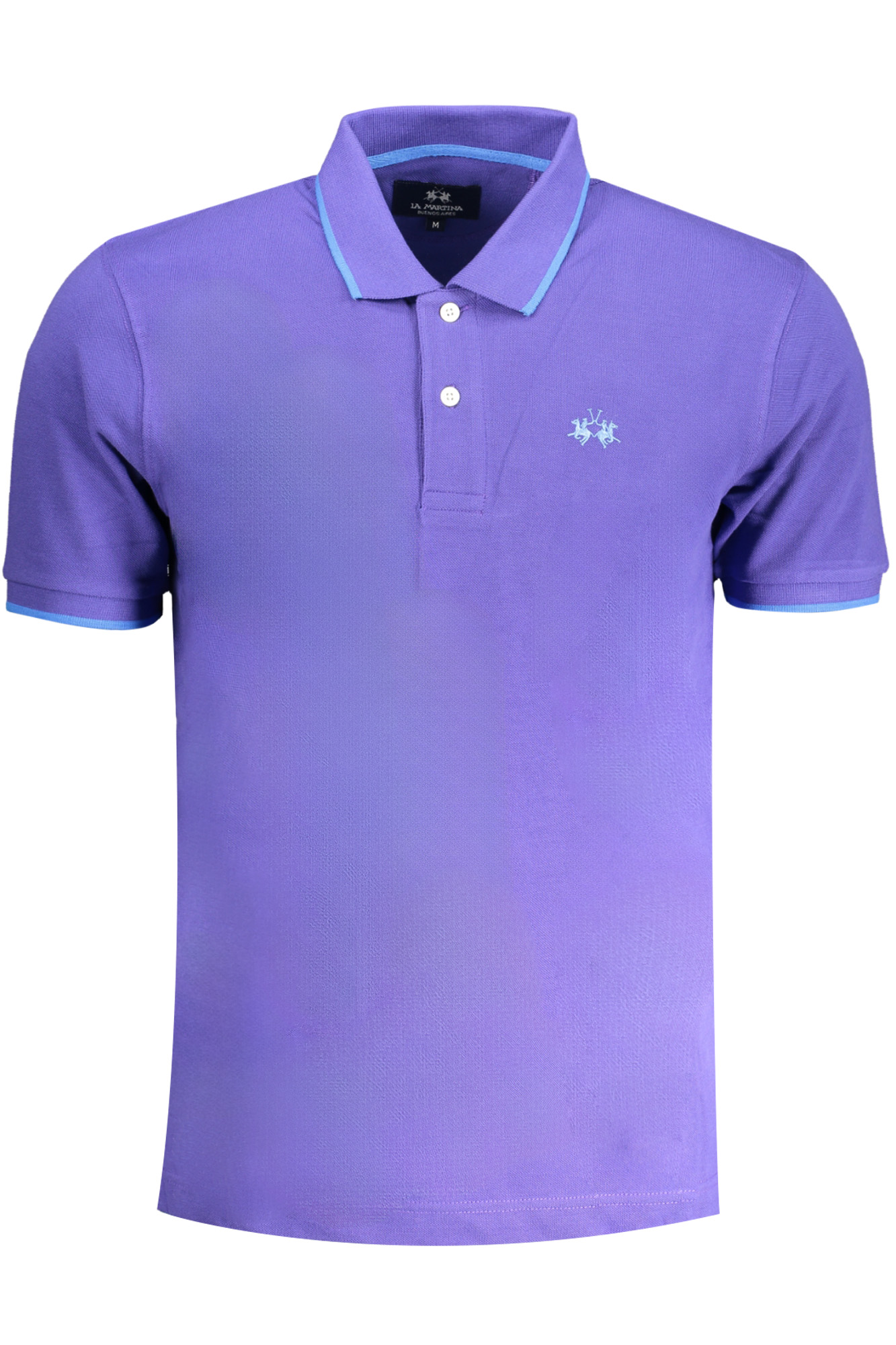 LA MARTINA PURPLE MEN'S SHORT SLEEVED POLO SHIRT