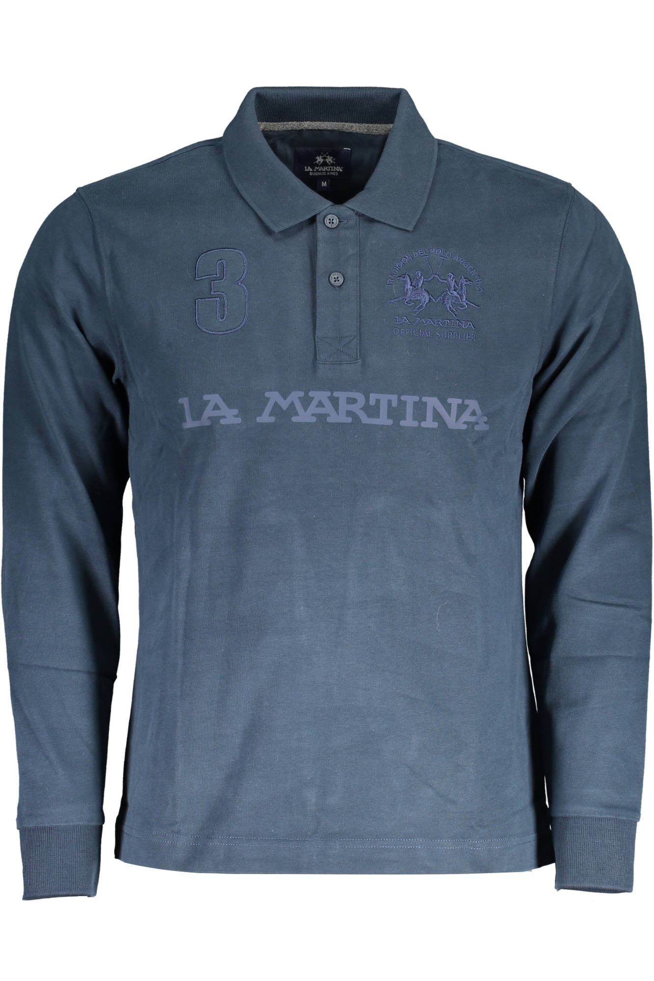 LA MARTINA POLO LONG SLEEVE MAN BLUE