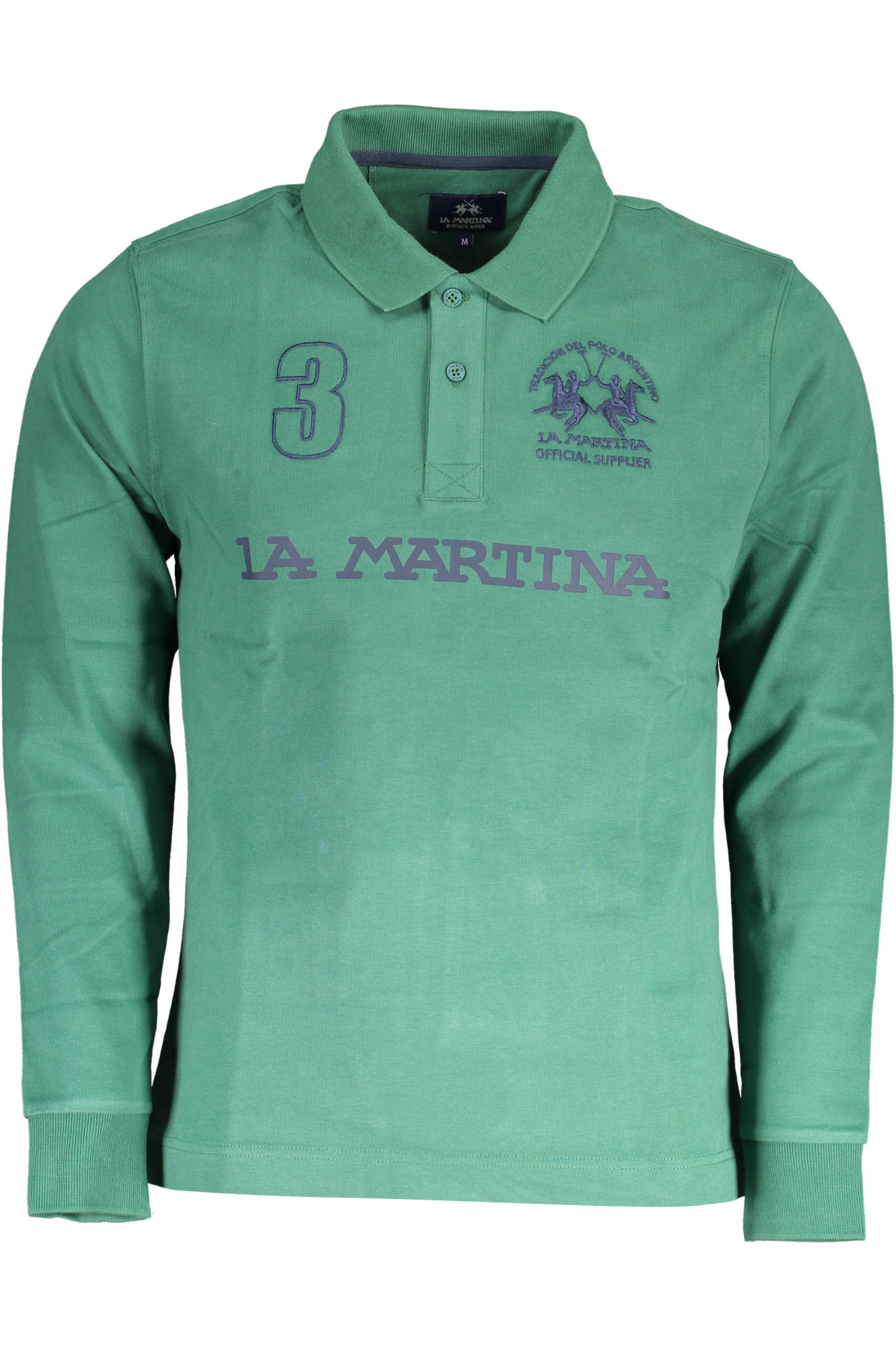 LA MARTINA POLO LONG SLEEVE MAN GREEN
