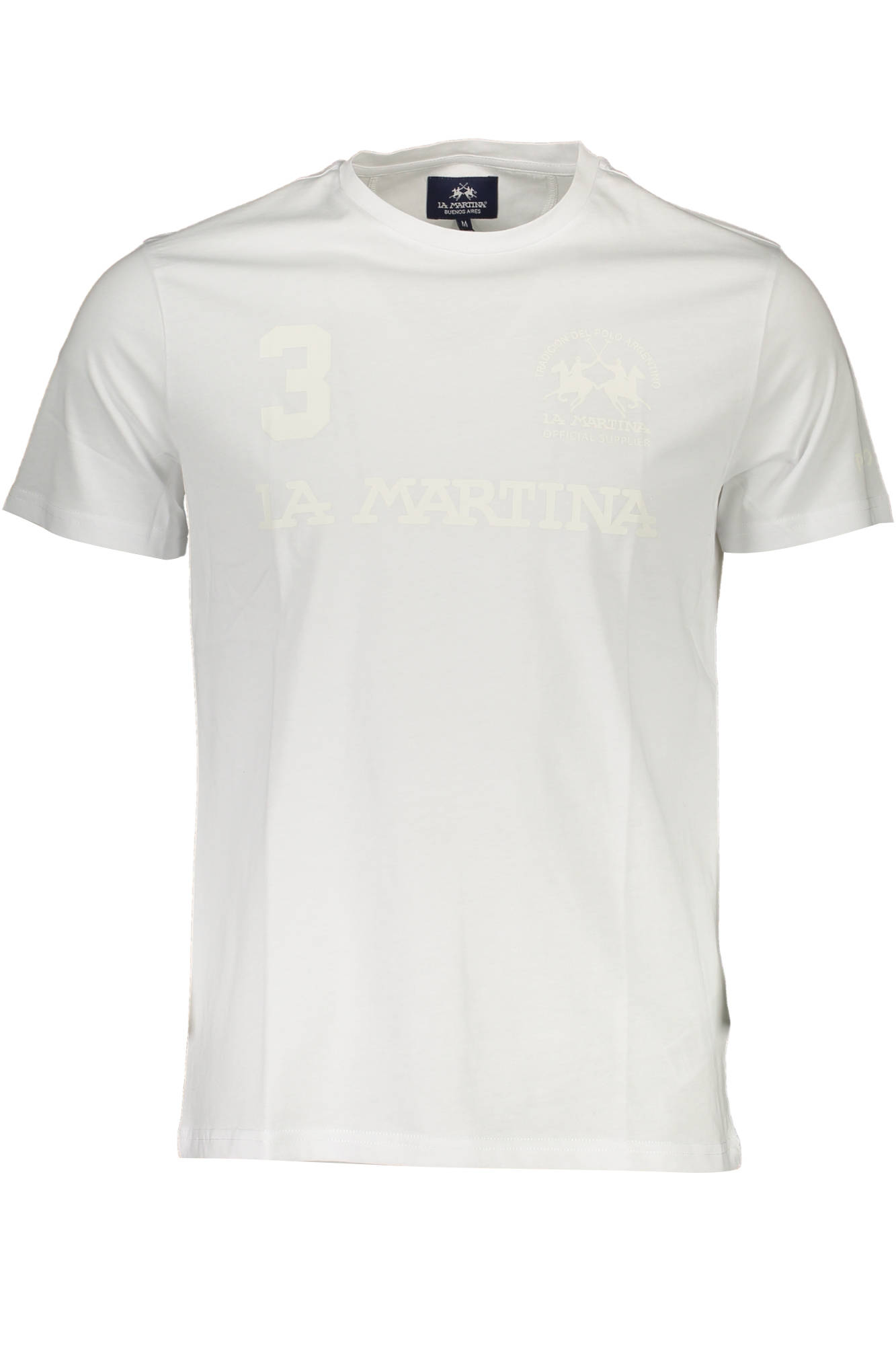 LA MARTINA WHITE MEN'S SHORT SLEEVE T-SHIRT