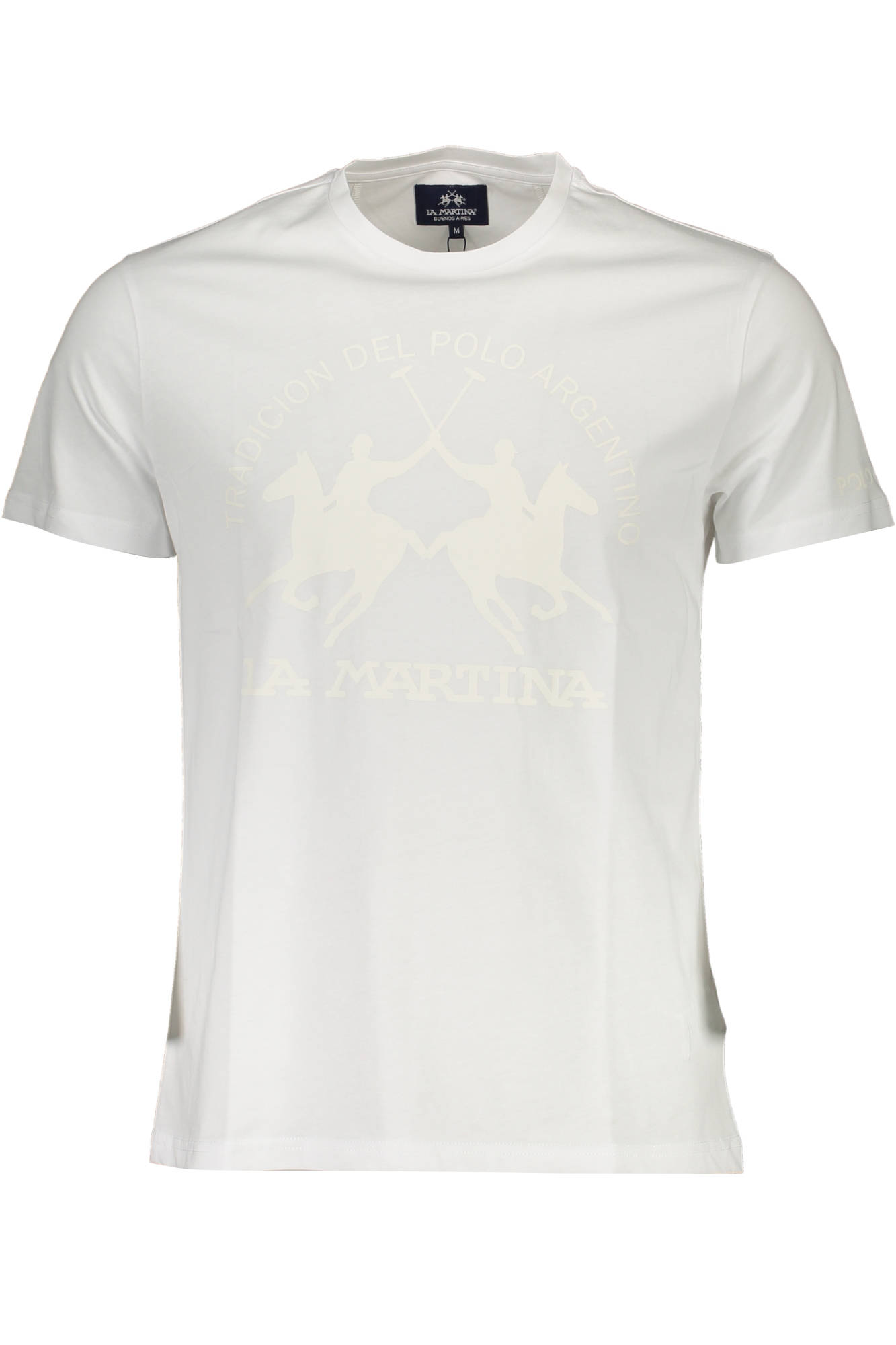 LA MARTINA WHITE MEN'S SHORT SLEEVE T-SHIRT