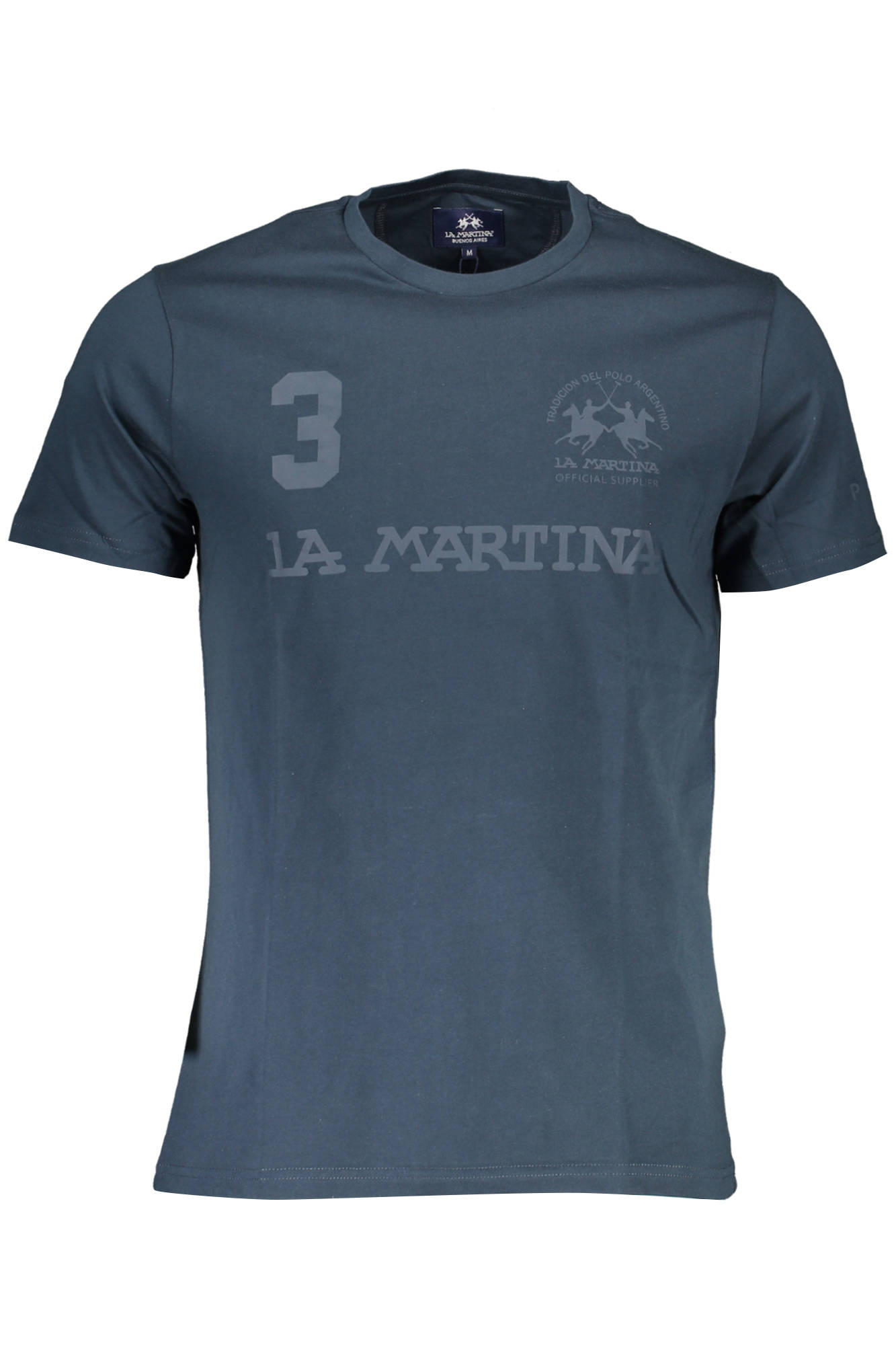 LA MARTINA MEN'S BLUE SHORT SLEEVE T-SHIRT