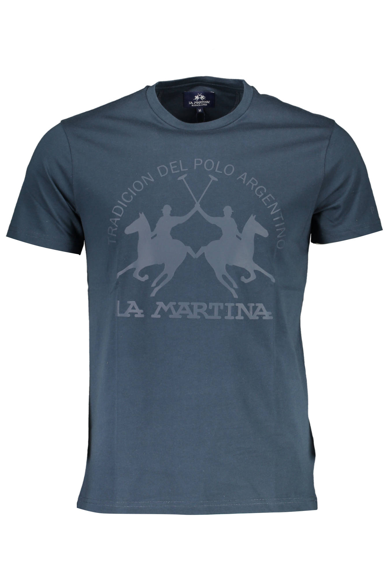 LA MARTINA MEN'S BLUE SHORT SLEEVE T-SHIRT