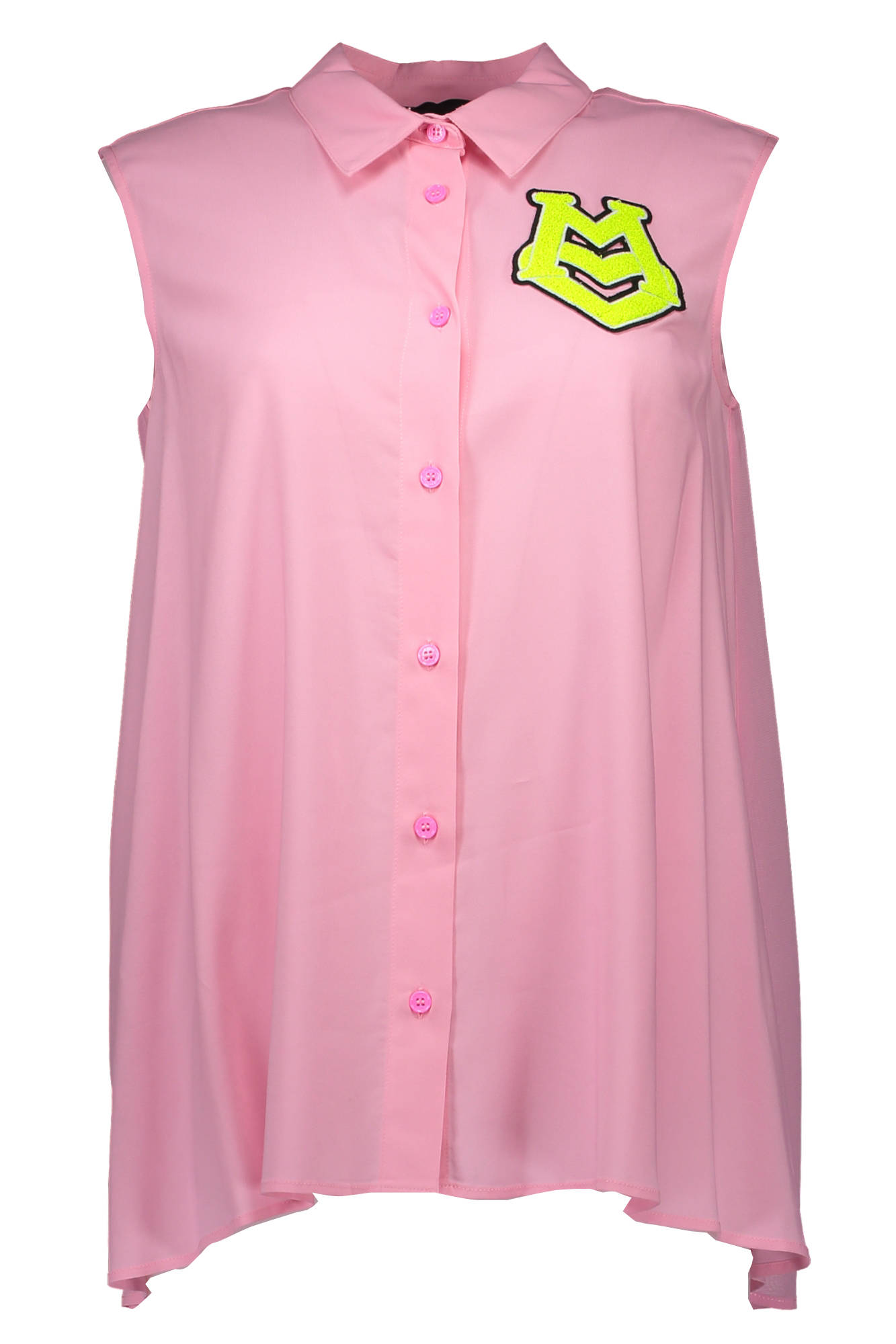 LOVE MOSCHINO PINK WOMAN SLEEVELESS SHIRT