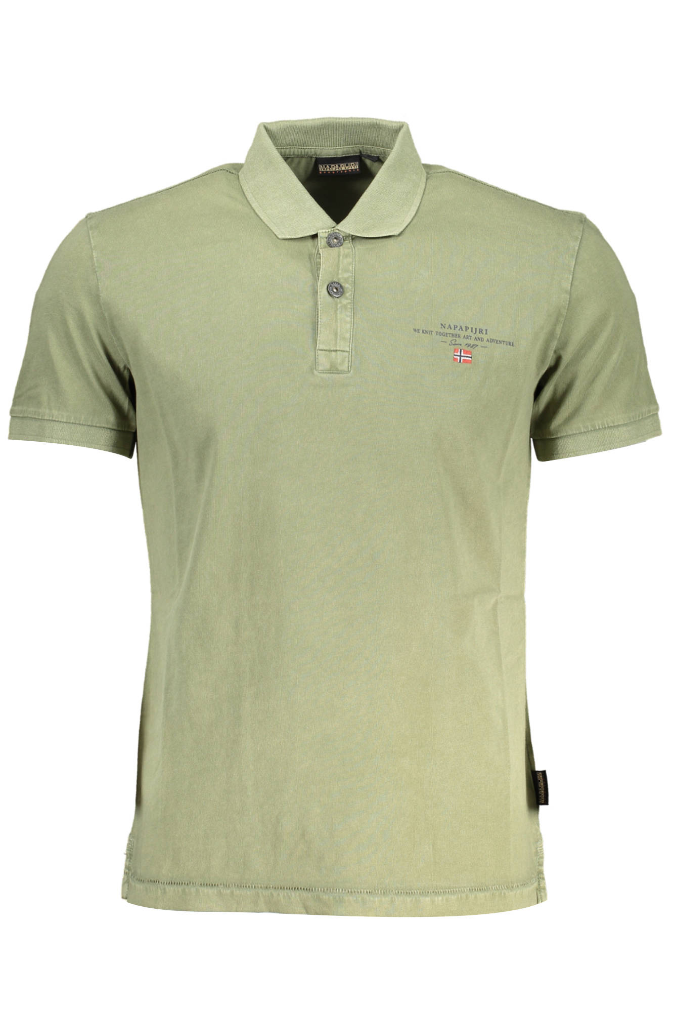 NAPAPIJRI POLO SHORT SLEEVE MAN GREEN