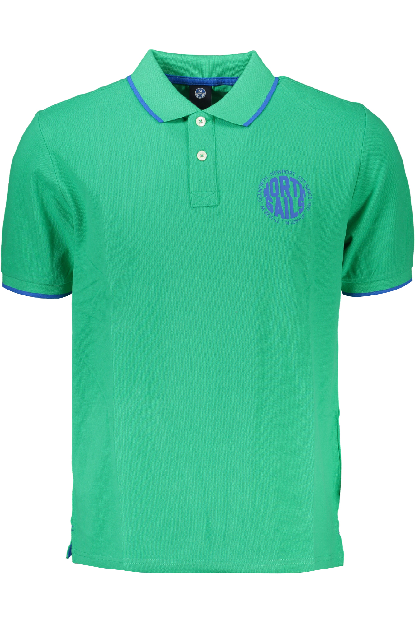 NORTH SAILS GREEN MEN'S SHORT SLEEVED POLO SHIRT