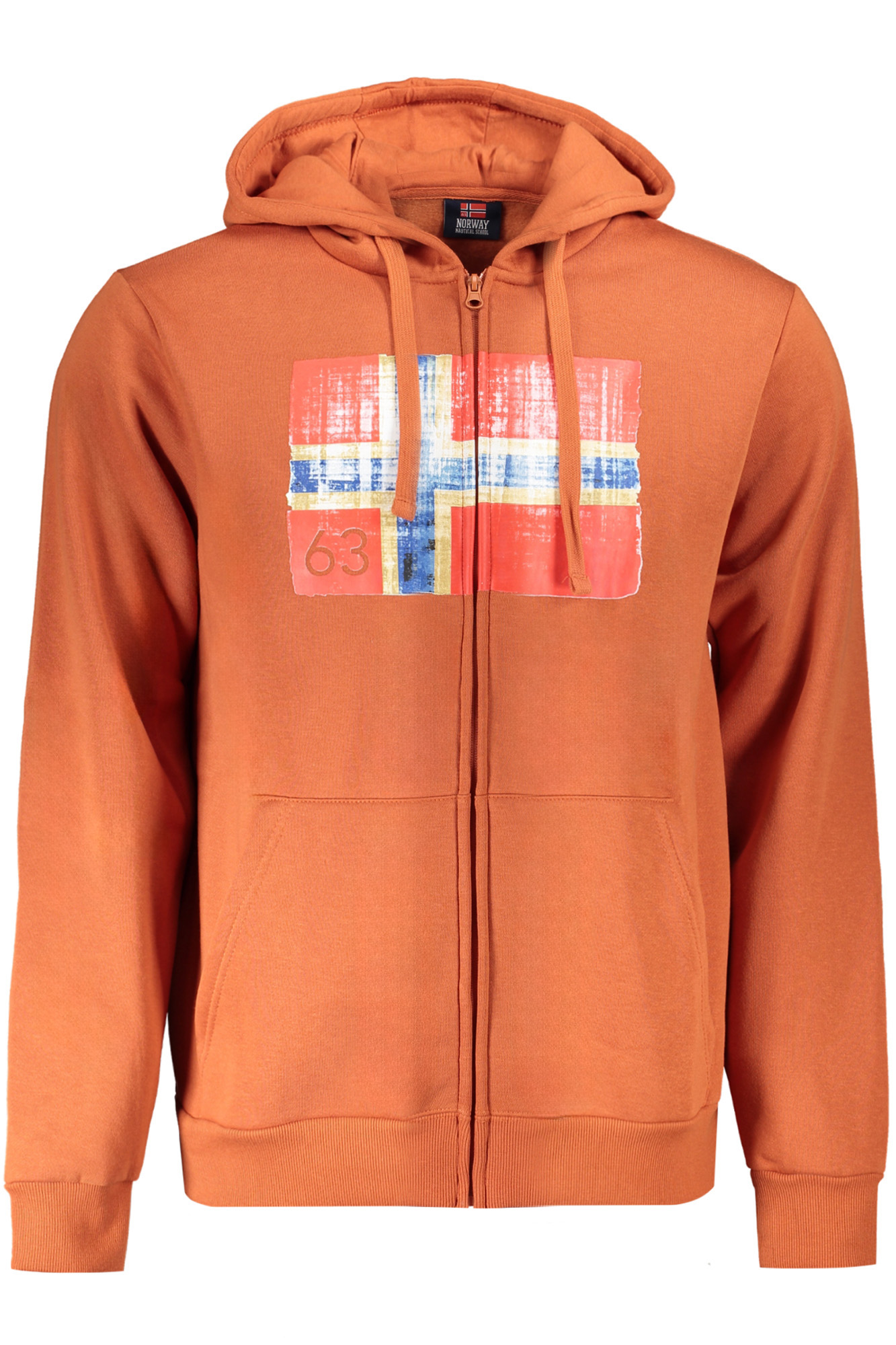 NORWAY 1963 MEN'S BROWN ZIP-UP SWEATSHIRT