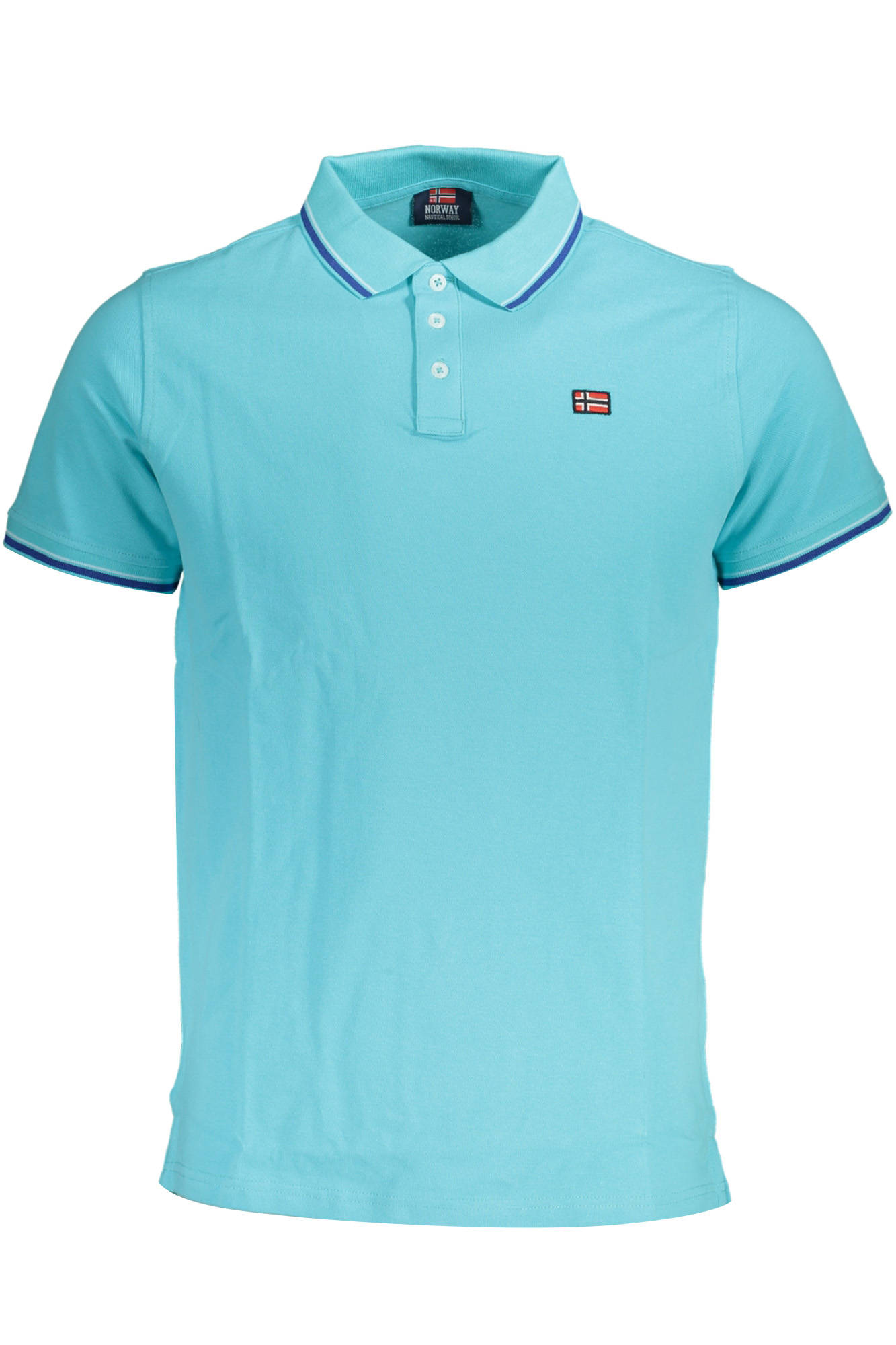 NORWAY 1963 LIGHT BLUE MEN'S SHORT SLEEVED POLO SHIRT
