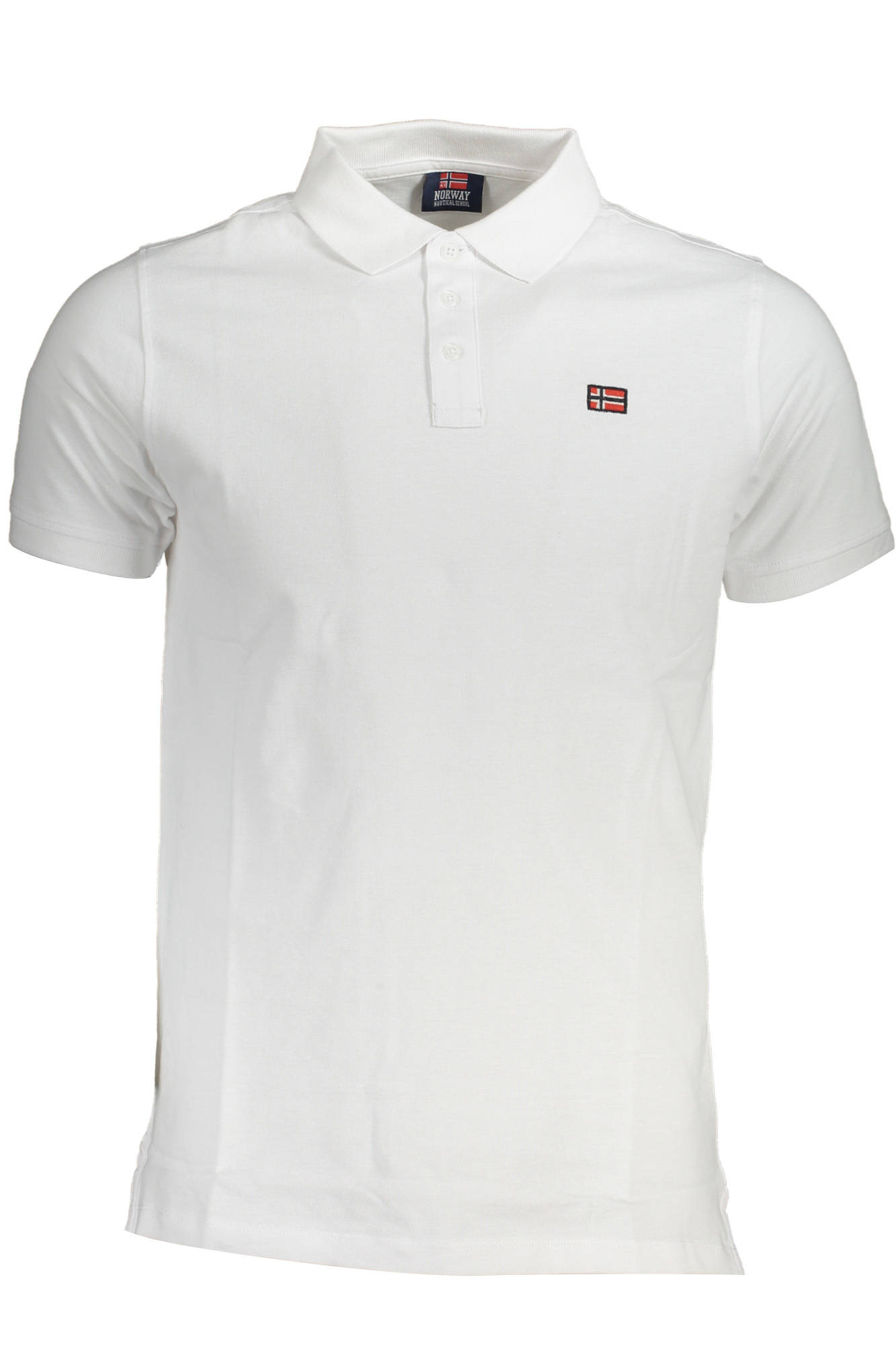 NORWAY 1963 WHITE MEN'S SHORT SLEEVED POLO SHIRT