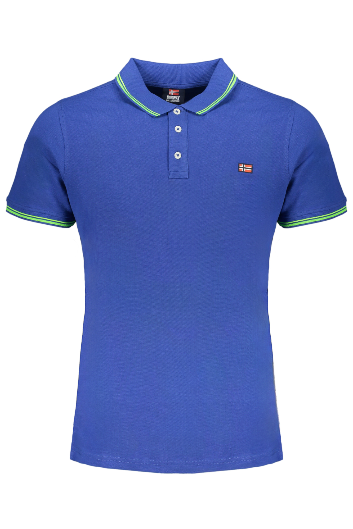 NORWAY 1963 MEN'S BLUE SHORT SLEEVE POLO SHIRT