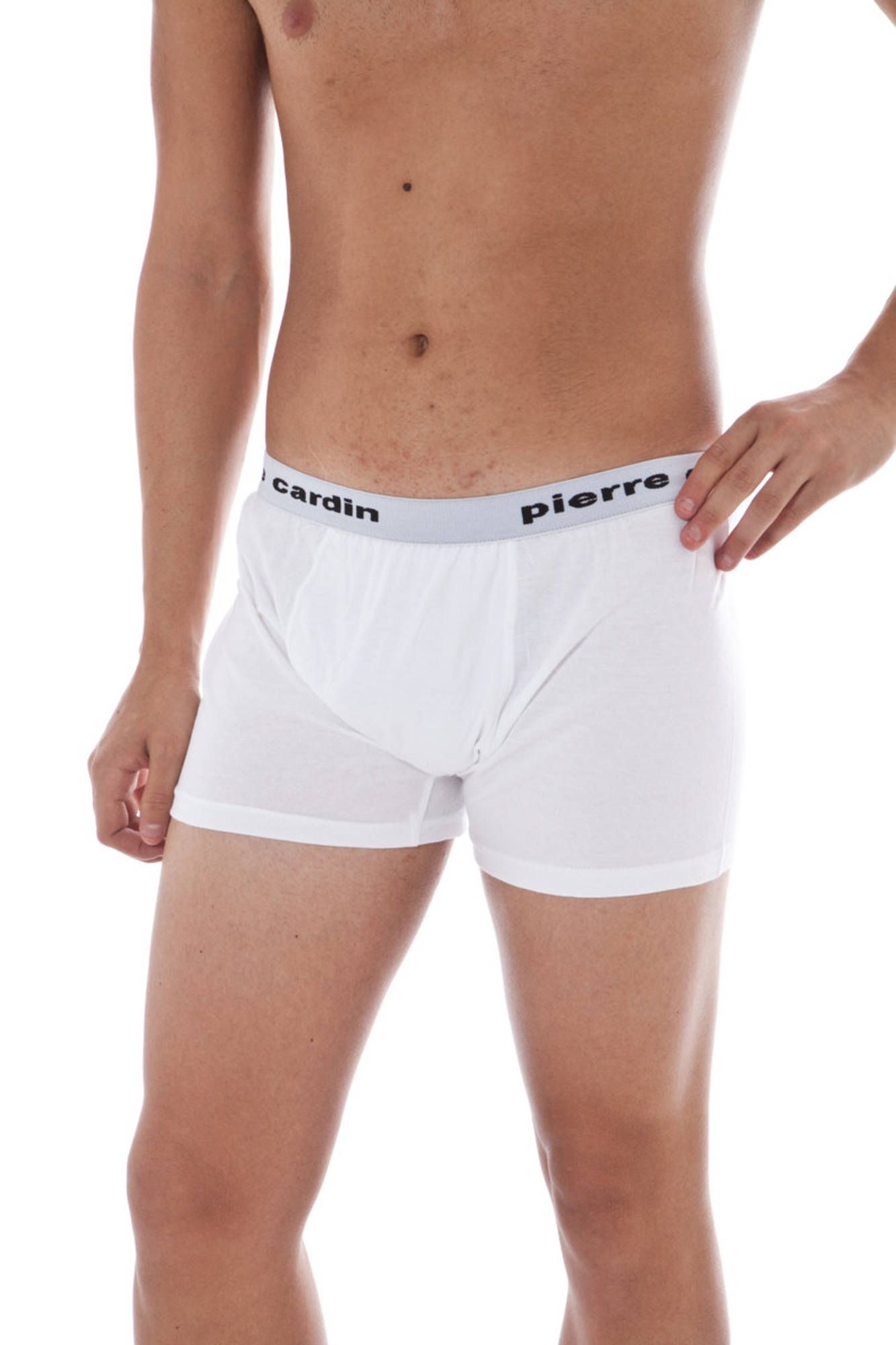 PIERRE CARDIN MEN'S WHITE BOXER