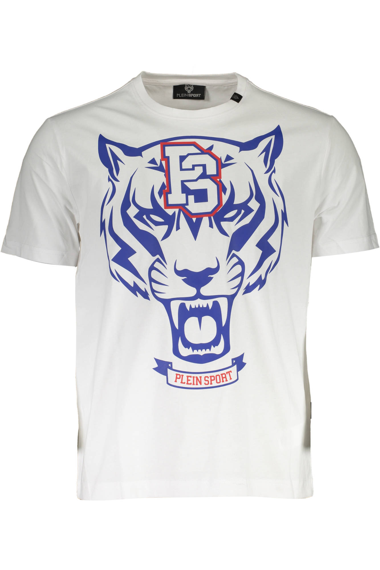 PLEIN SPORT WHITE MEN'S SHORT SLEEVE T-SHIRT