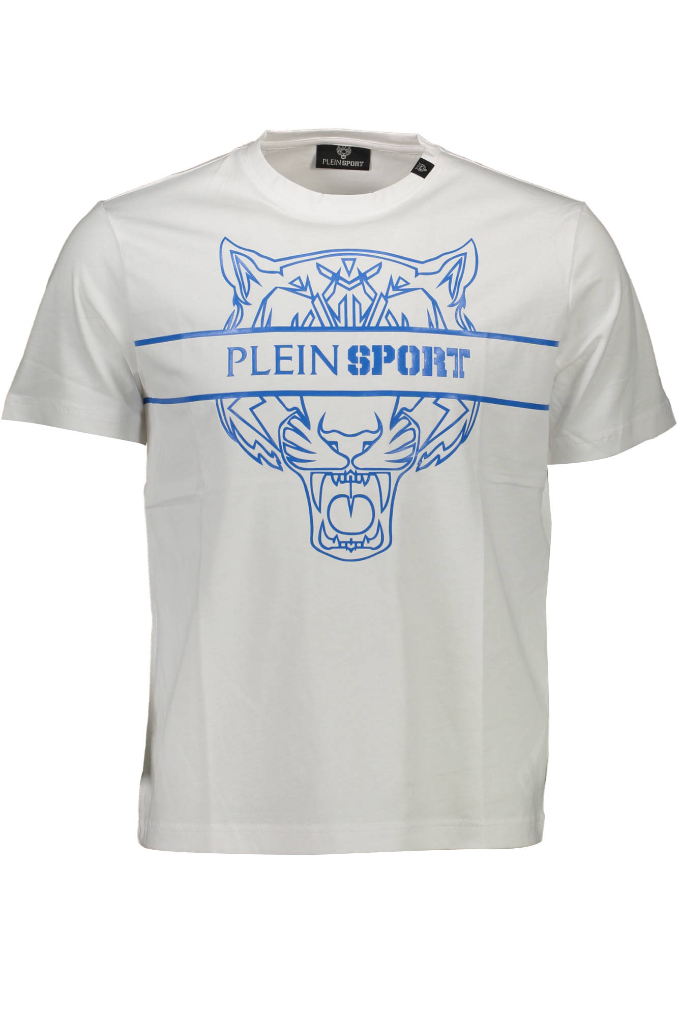 PLEIN SPORT WHITE MEN'S SHORT SLEEVE T-SHIRT
