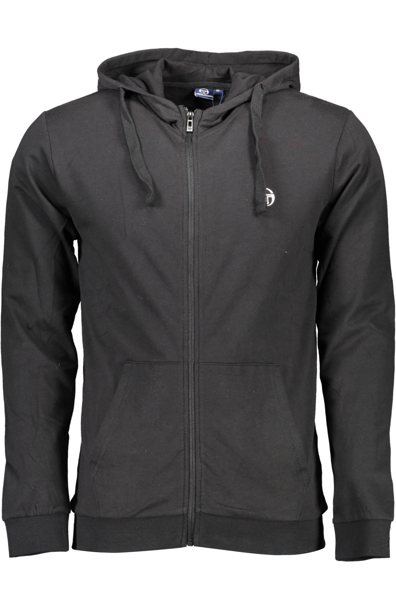 SERGIO TACCHINI MEN'S BLACK SWEATSHIRT WITH ZIP