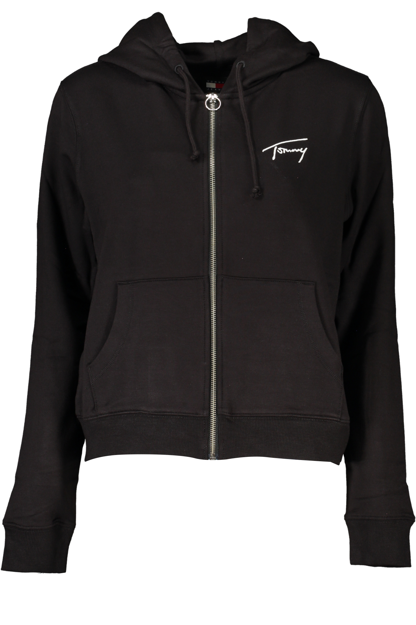 TOMMY HILFIGER WOMEN'S BLACK ZIP SWEATSHIRT