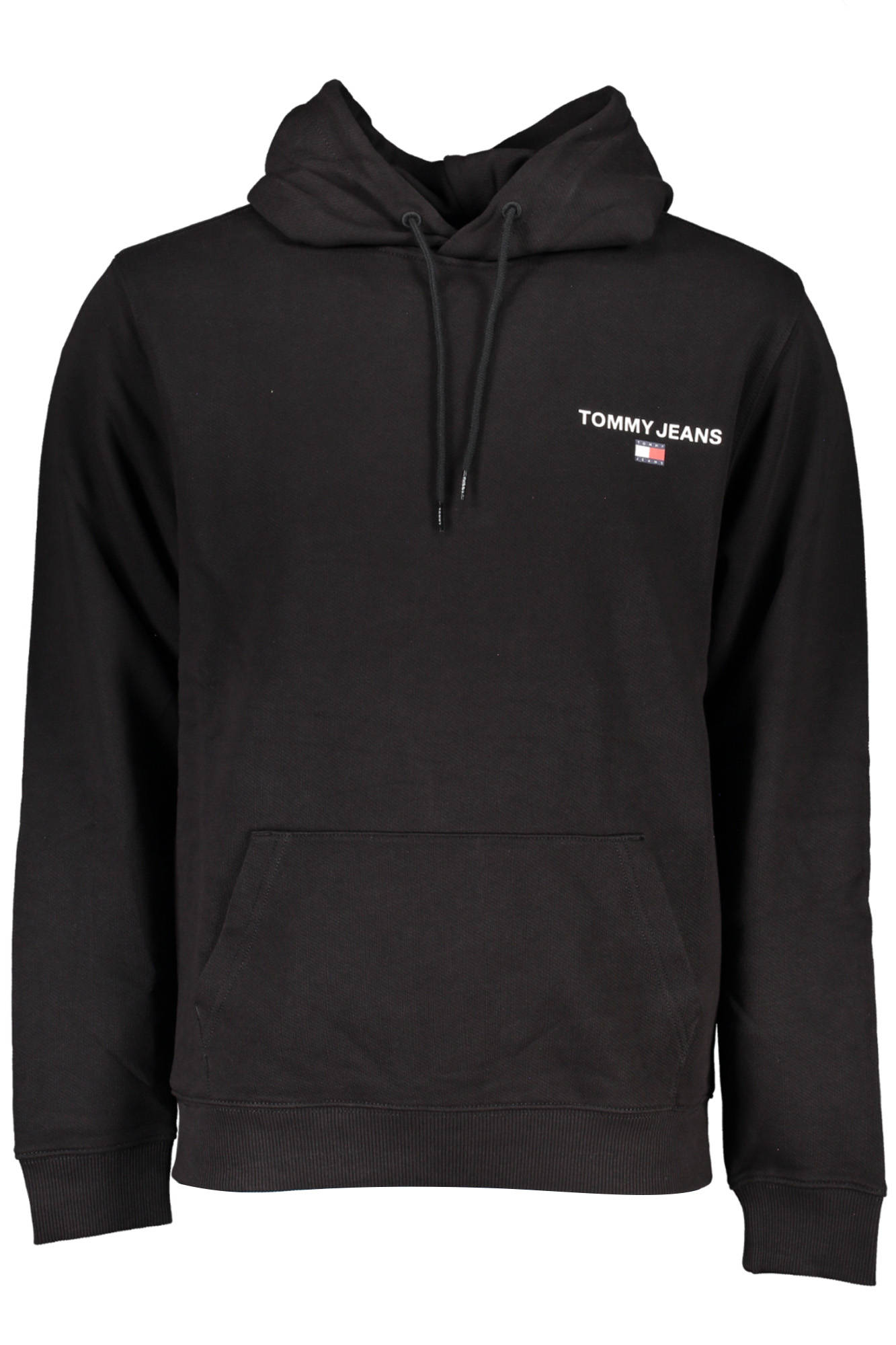 TOMMY HILFIGER MEN'S BLACK ZIPLESS SWEATSHIRT