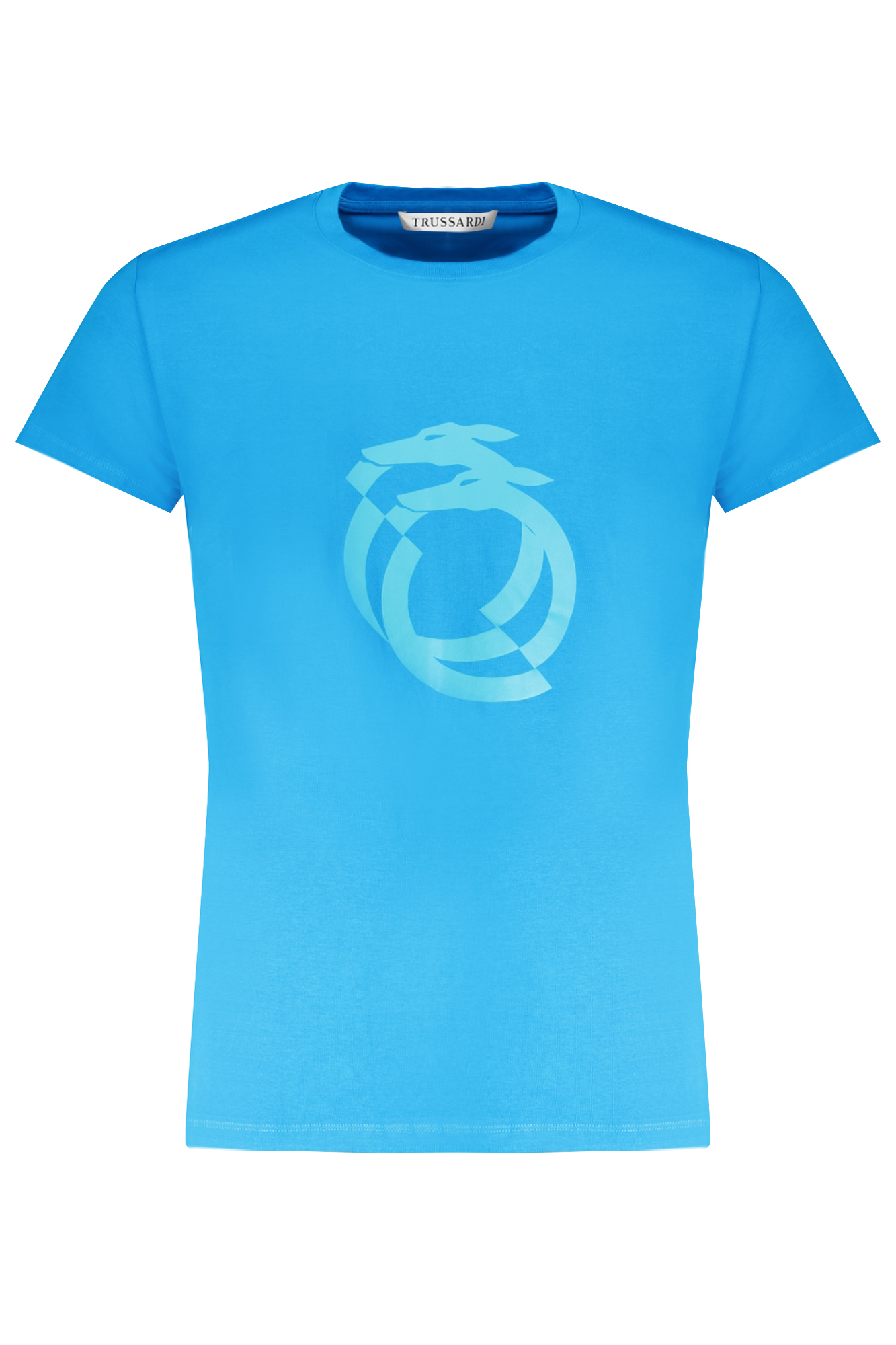 TRUSSARDI MEN'S SHORT SLEEVE T-SHIRT BLUE