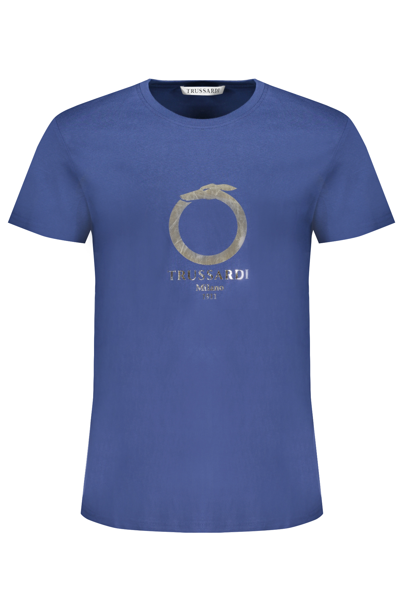 TRUSSARDI MEN'S SHORT SLEEVED T-SHIRT BLUE