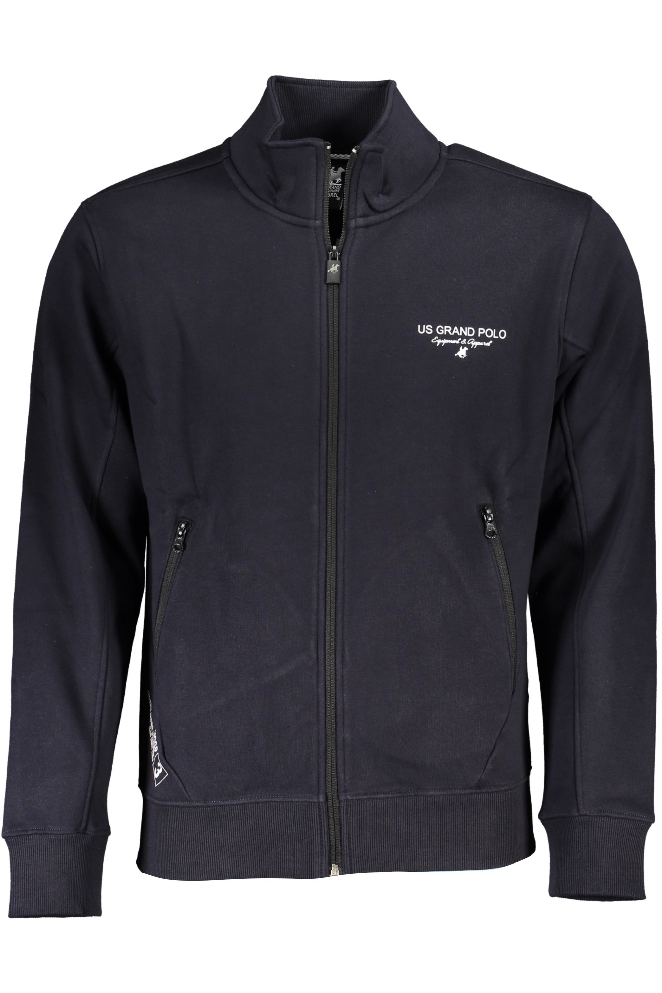 US GRAND POLO MEN'S BLUE ZIP SWEATSHIRT