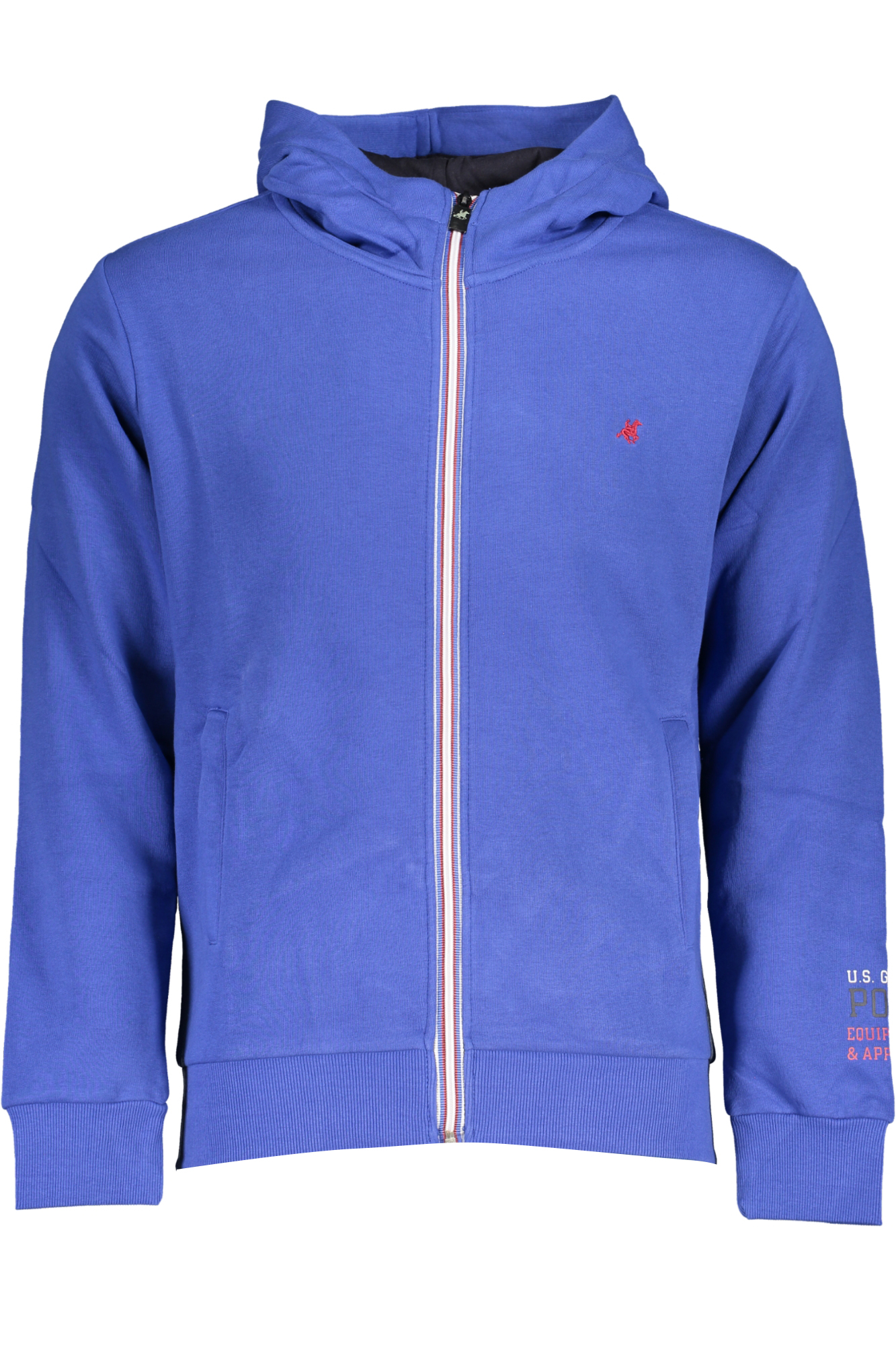US GRAND POLO MEN'S BLUE ZIP SWEATSHIRT