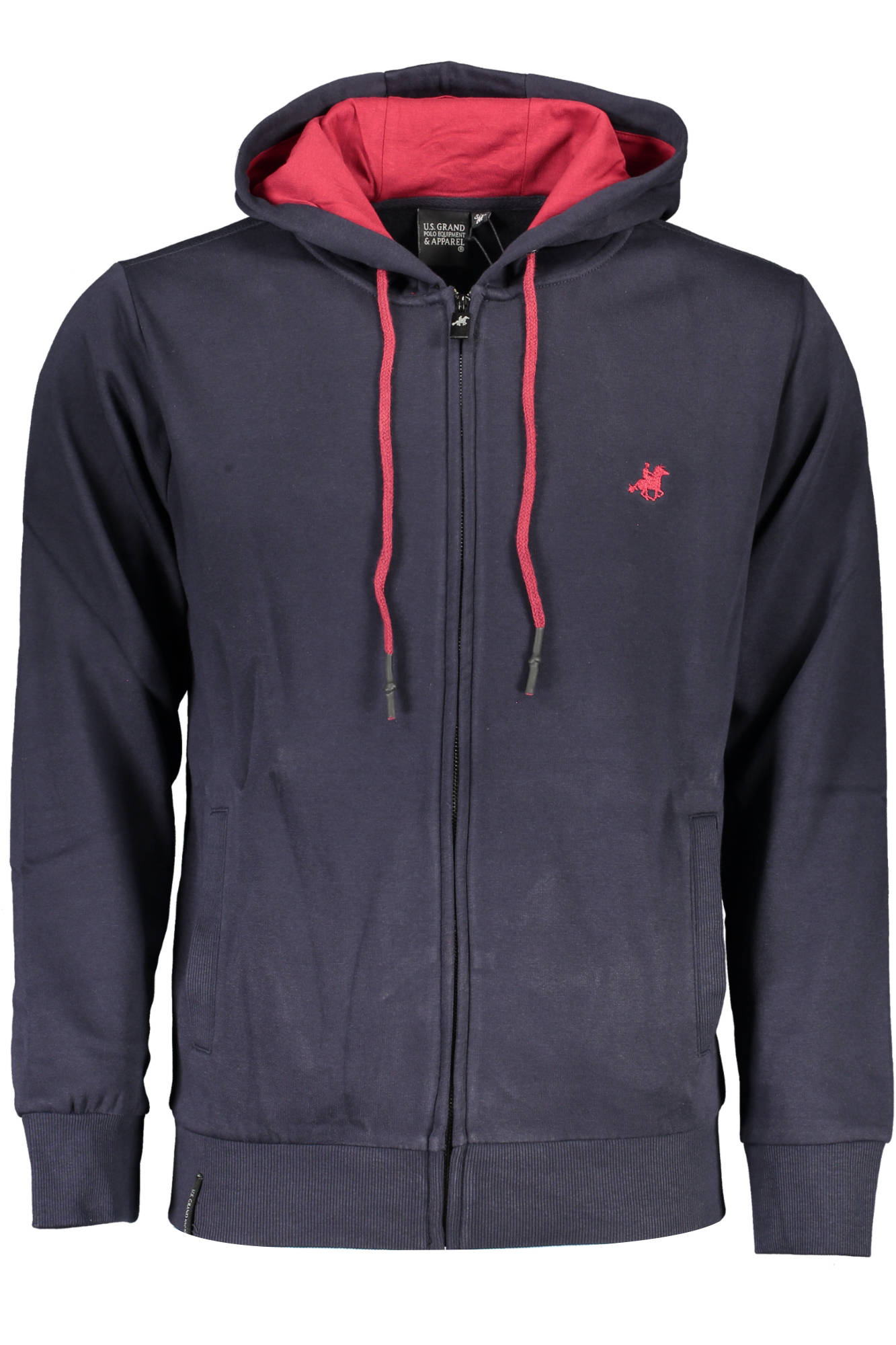 US GRAND POLO MEN'S BLUE SWEATSHIRT WITH ZIP