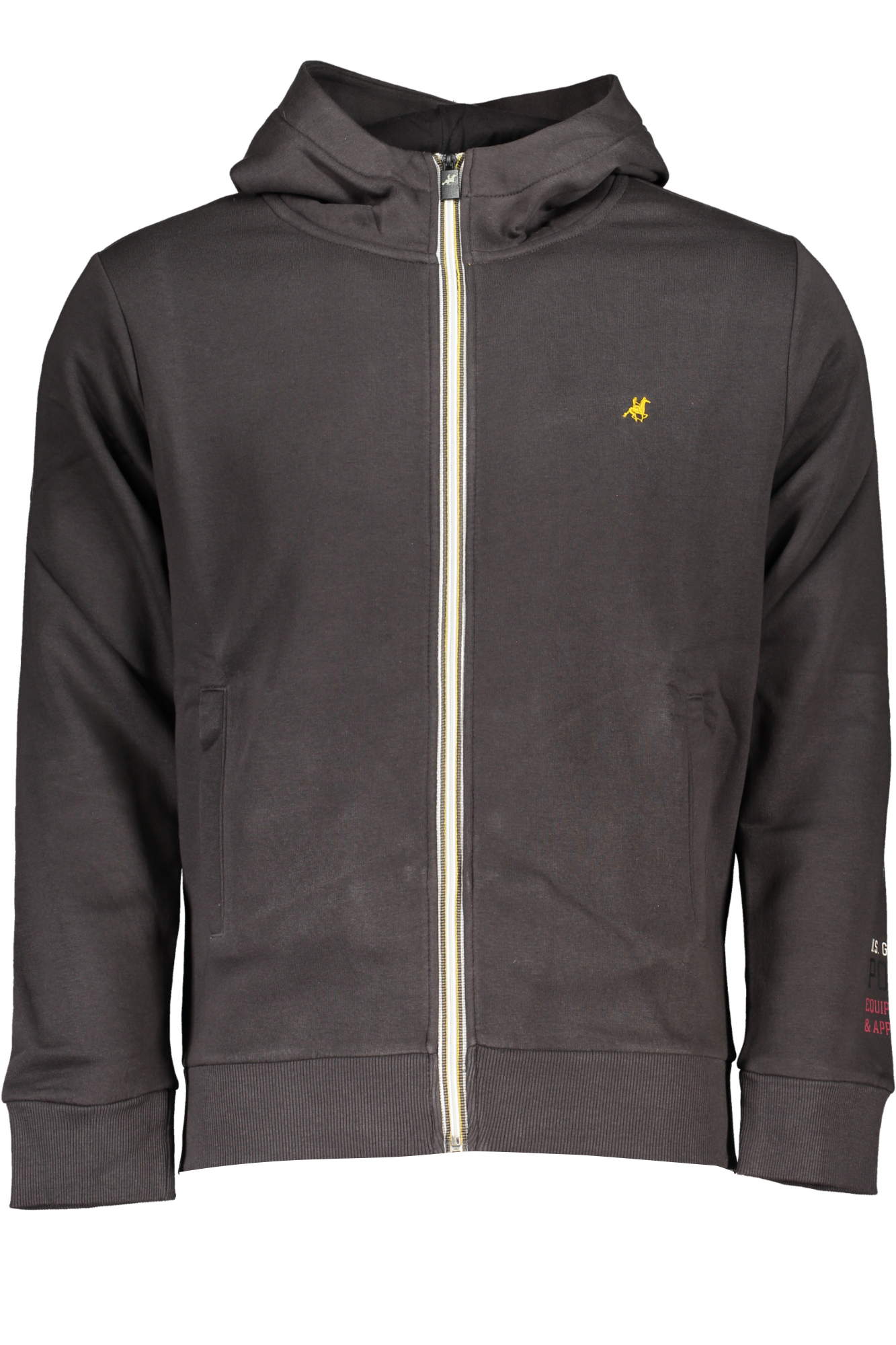US GRAND POLO MEN'S GRAY ZIP SWEATSHIRT